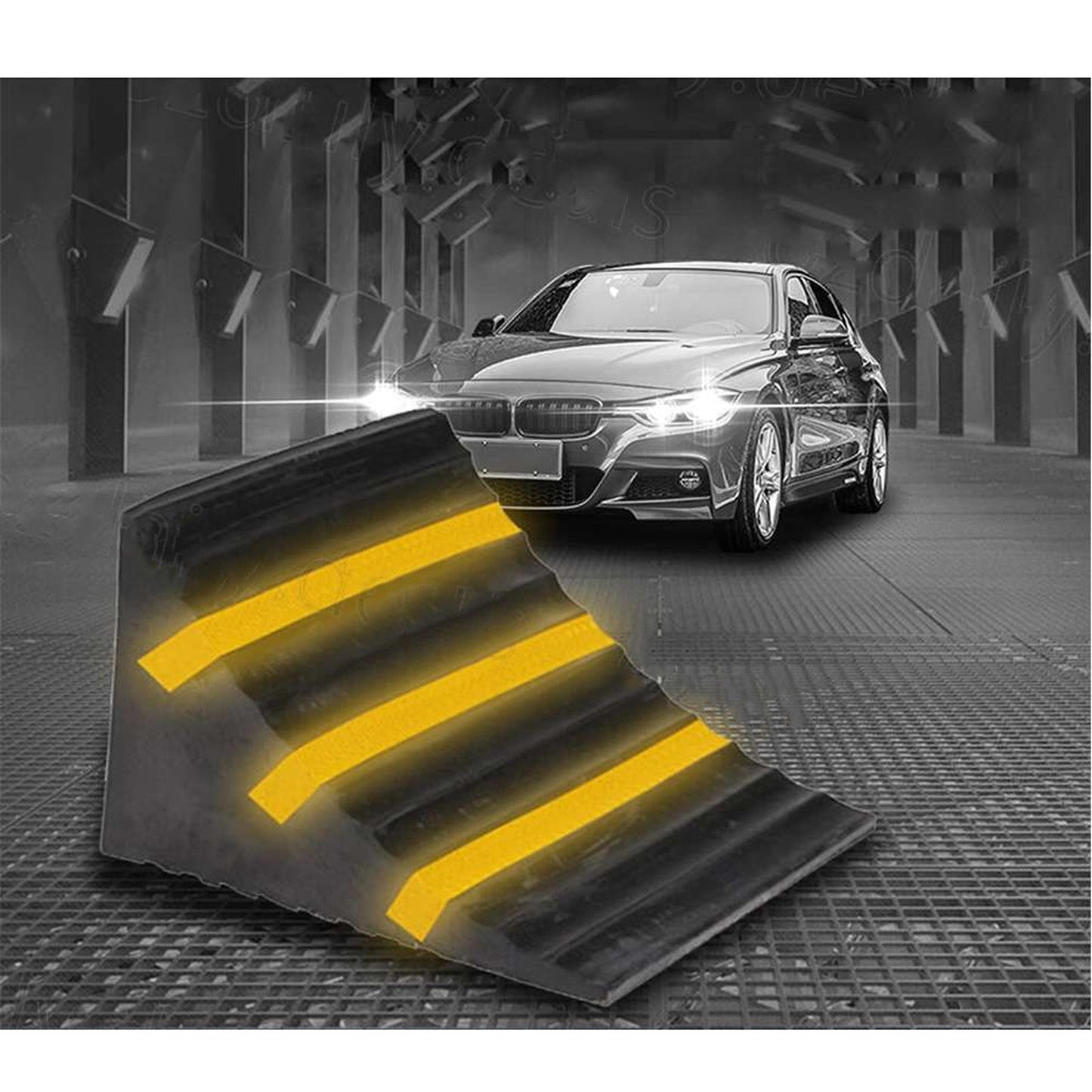2pcs Rubber Wheel Chocks with Handle for Trucks Trailers Boats