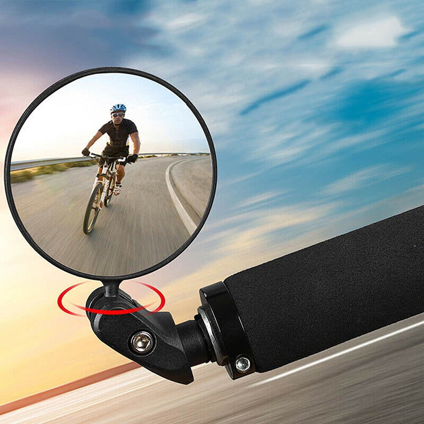 Mountain Bike Rearview Mirror Convex Handlebar Safety Mirror