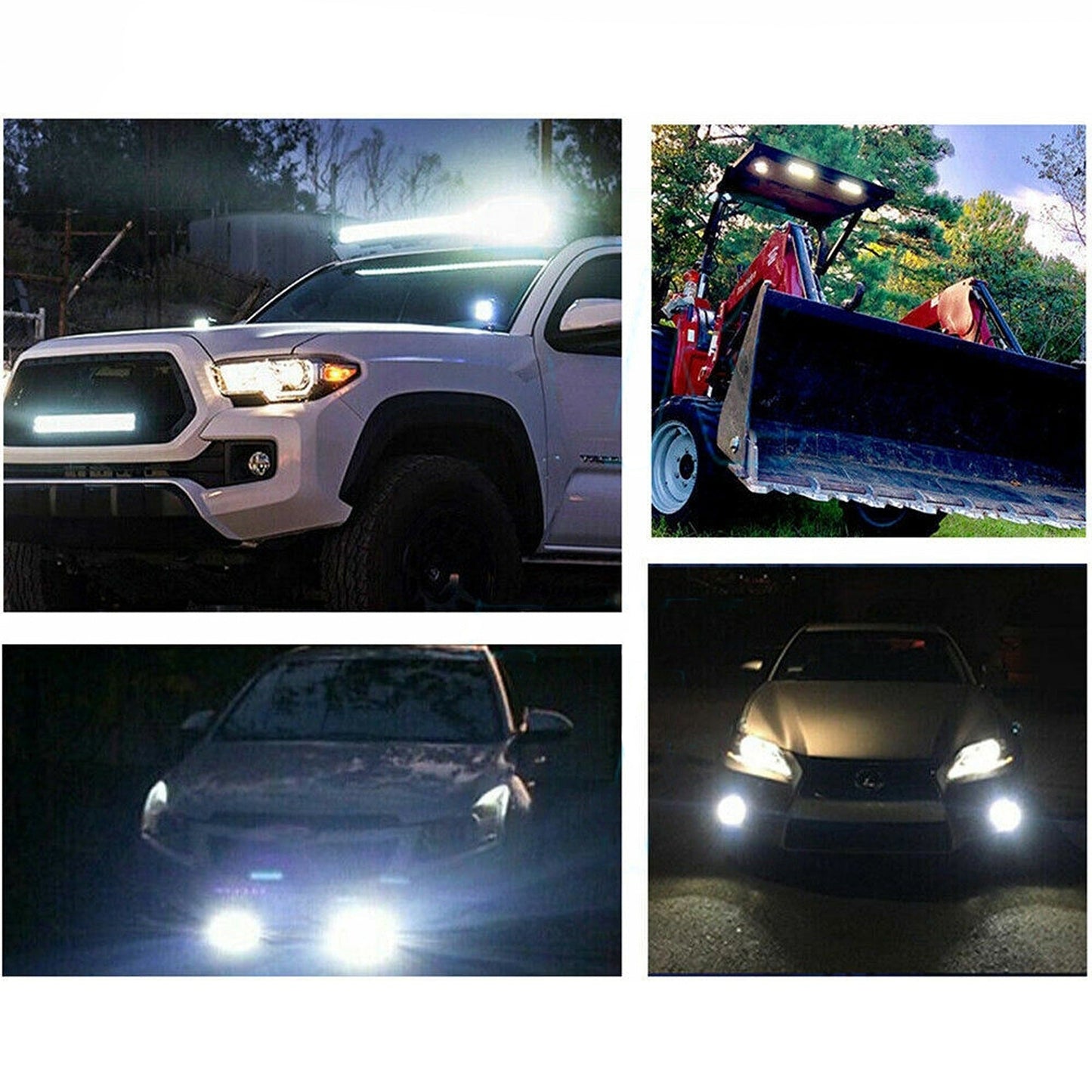 2pcs LED Work Light Bar Fog Reverse Driving Lights for 4WD