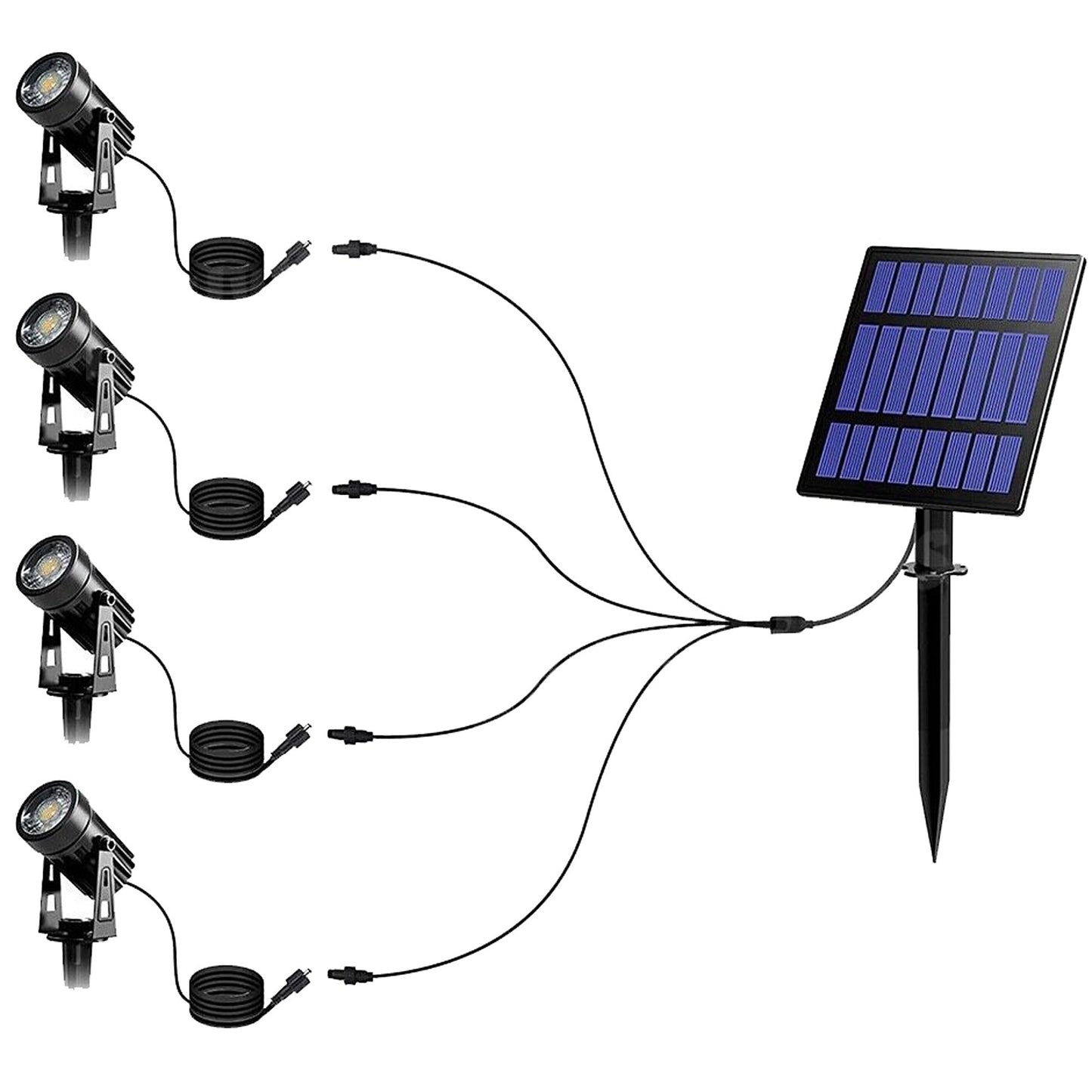 Outdoor Pathway Lawn and Fence Garden Spot Lights with Solar LED