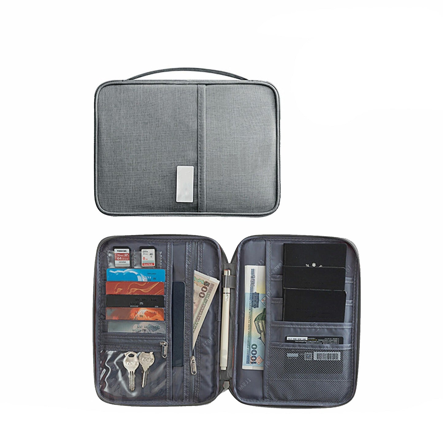 Travel Family Passport Wallet RFID Blocking Waterproof Document Organizer