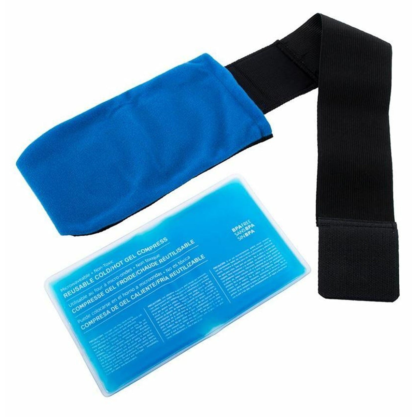 2pcs Reusable Hot Cold Gel Wrap Packs Microwaveable Cooling Pad Set