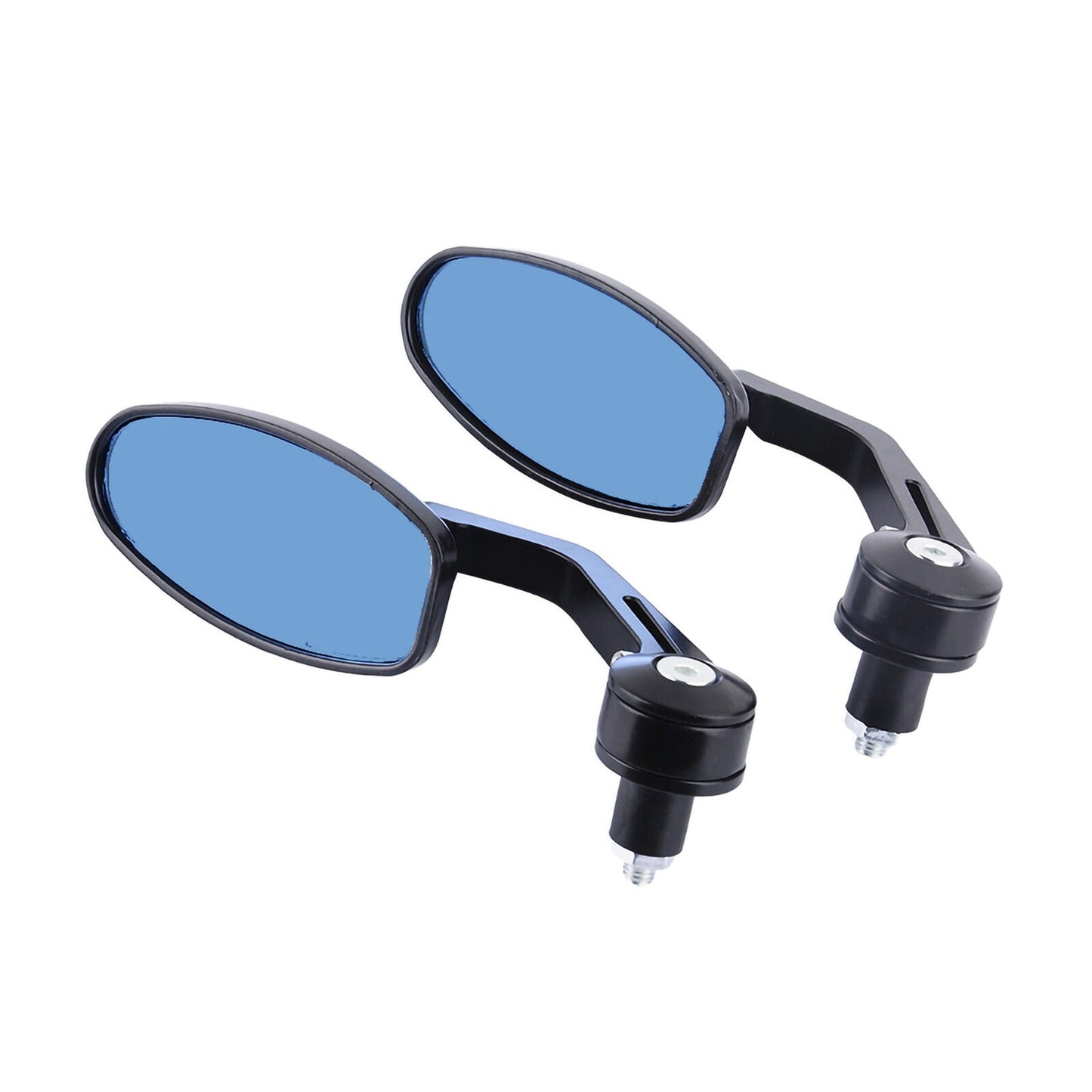 Motorcycle Aluminum Oval Rear View Mirror Handlebar End