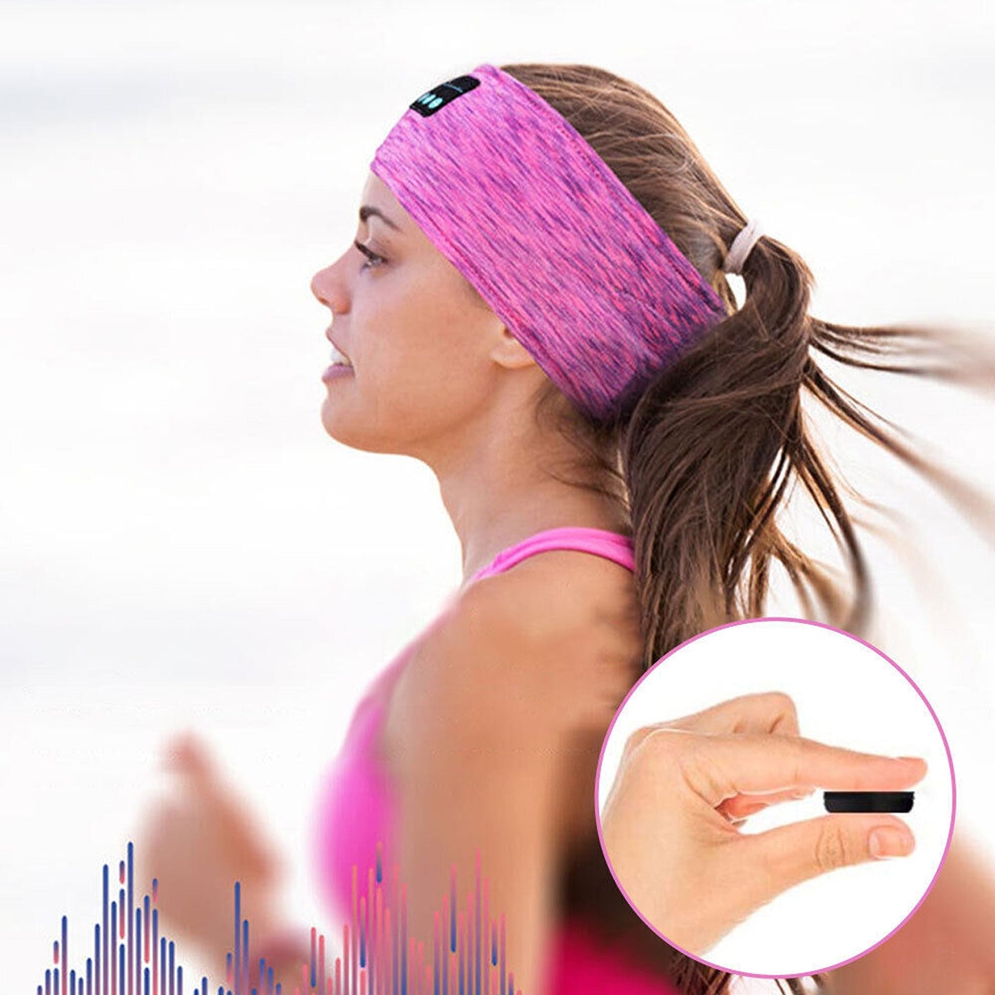 Sleep-Friendly Bluetooth Headphones in Headband with Detachable Speaker