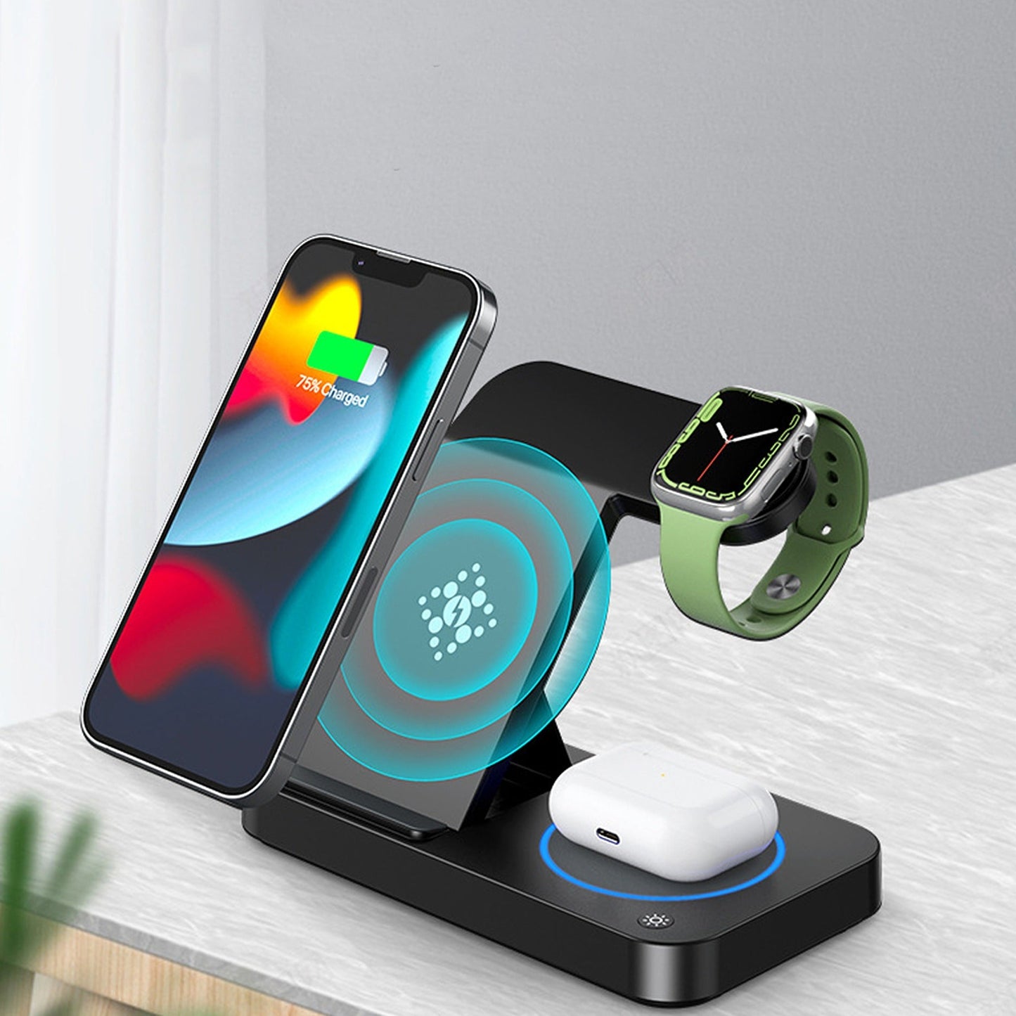 3 in 1 Fast Wireless Charger Station Dock for Apple iPhone 14 Pro 13 12 Watch