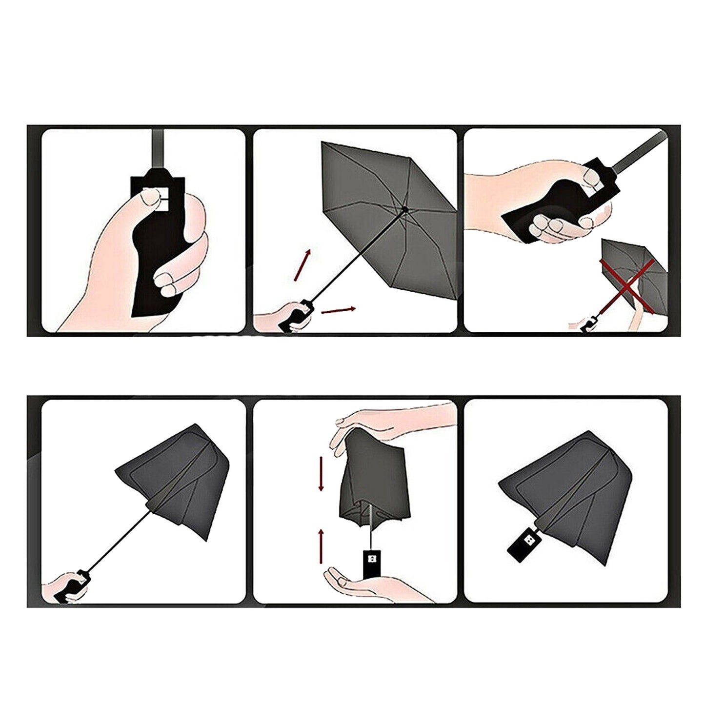 Compact Automatic Umbrella Windproof Auto Open Close Folding