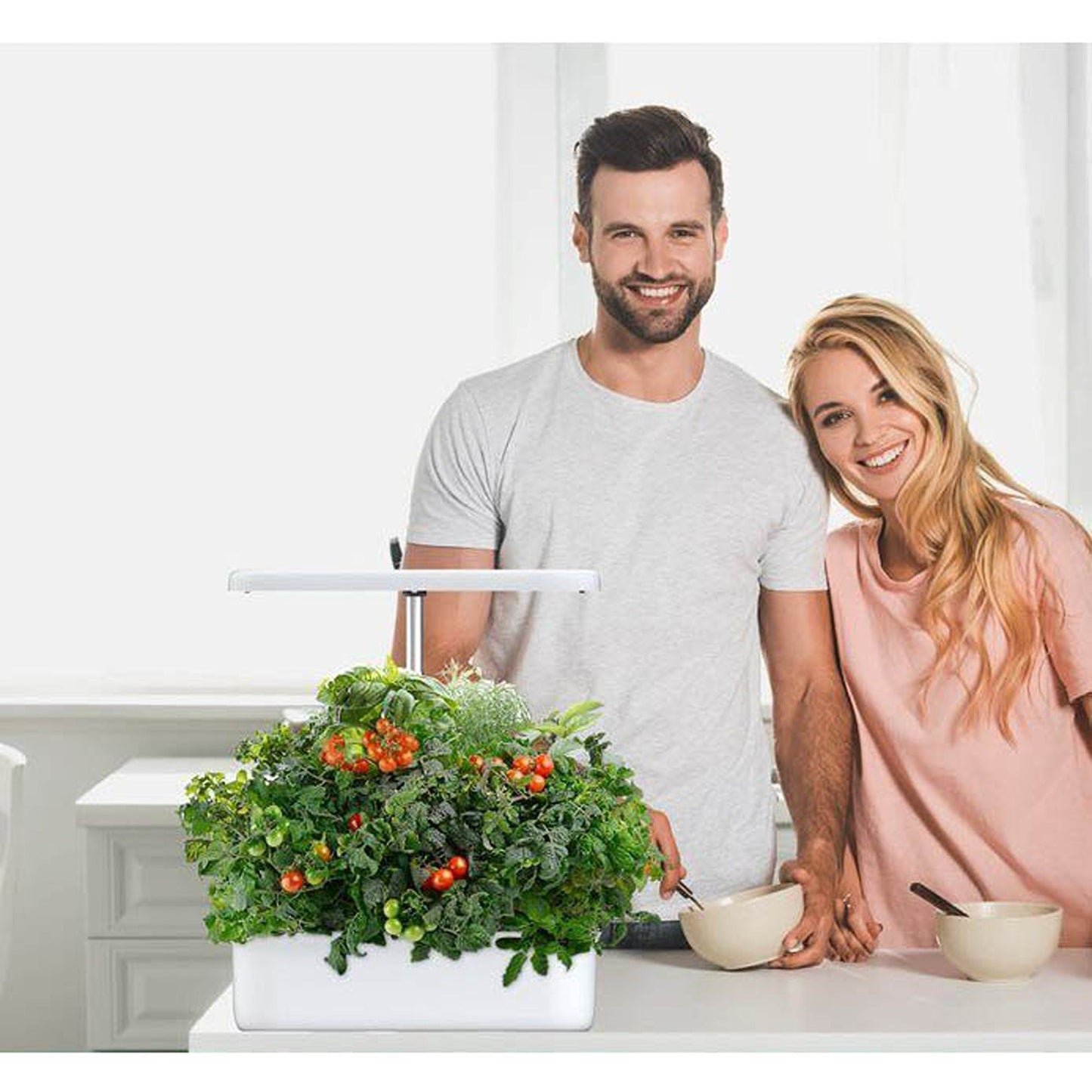 Indoor Hydroponics Herb Garden Starter Kit with LED Grow Lights