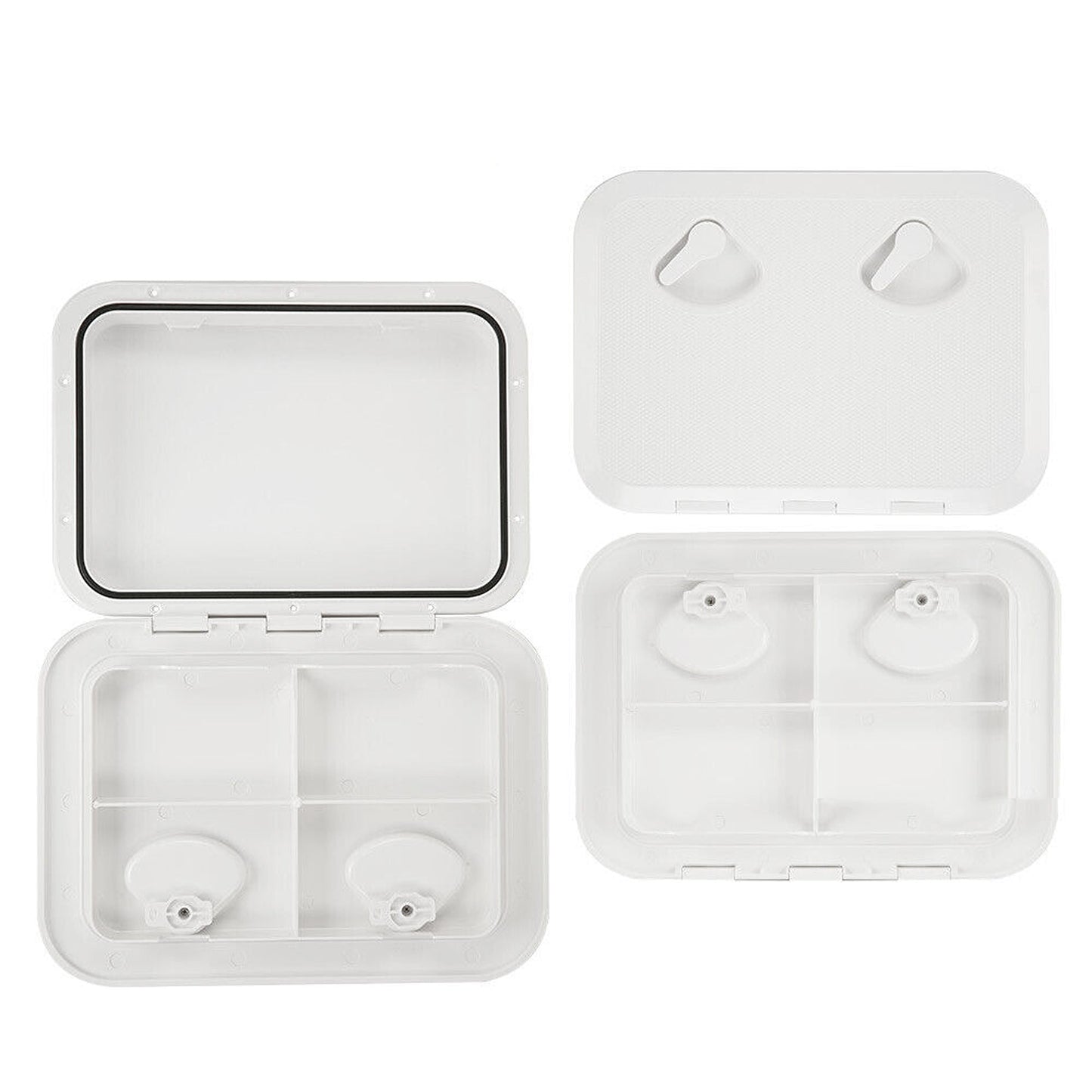 Service Access Hatch with Lockable Door for Caravans and RVs Storage Solution