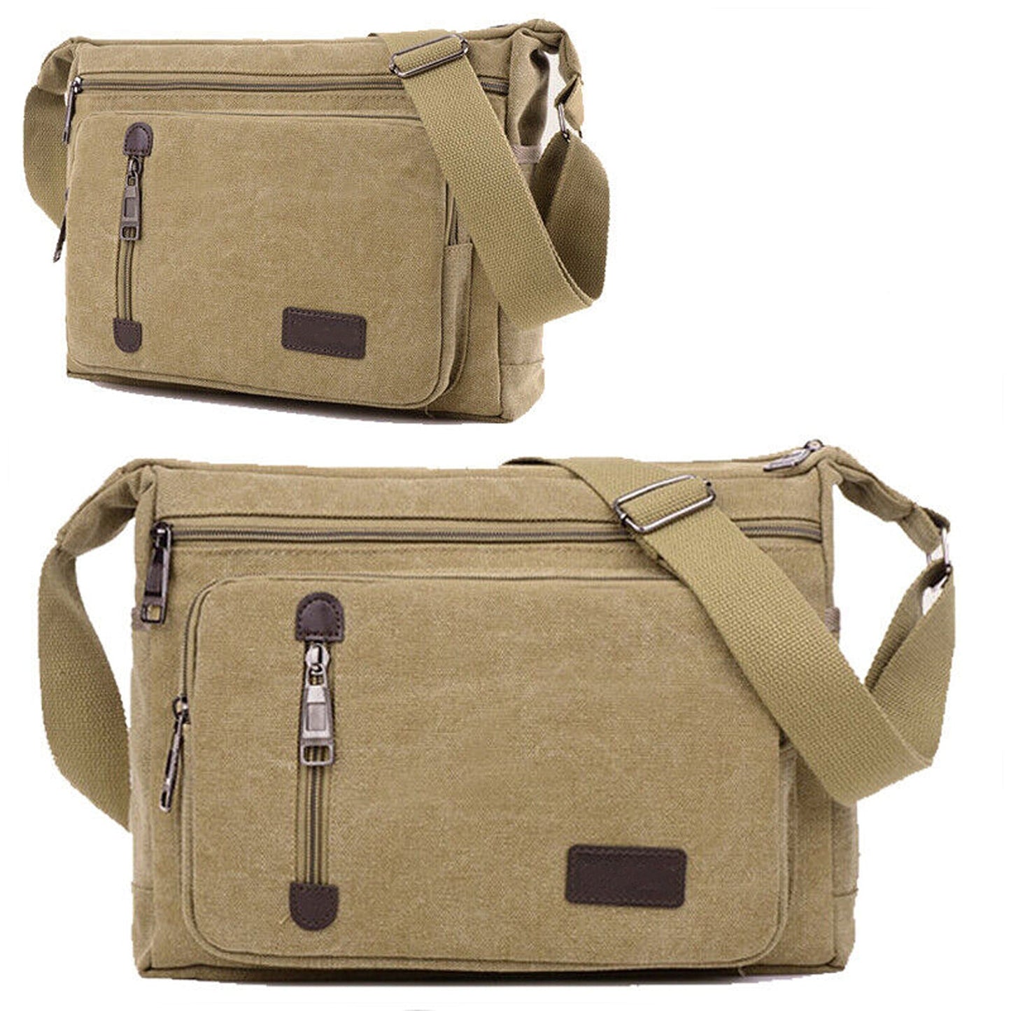 Canvas Messenger Bag for Men Retro Shoulder Crossbody
