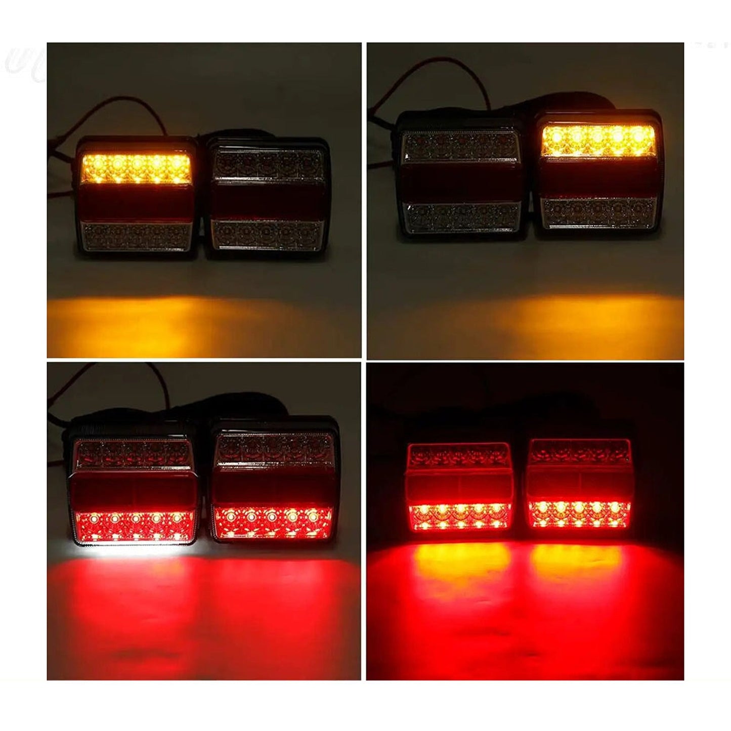 Submersible LED Tail Lights for Boats and Trailers Waterproof 26 LED