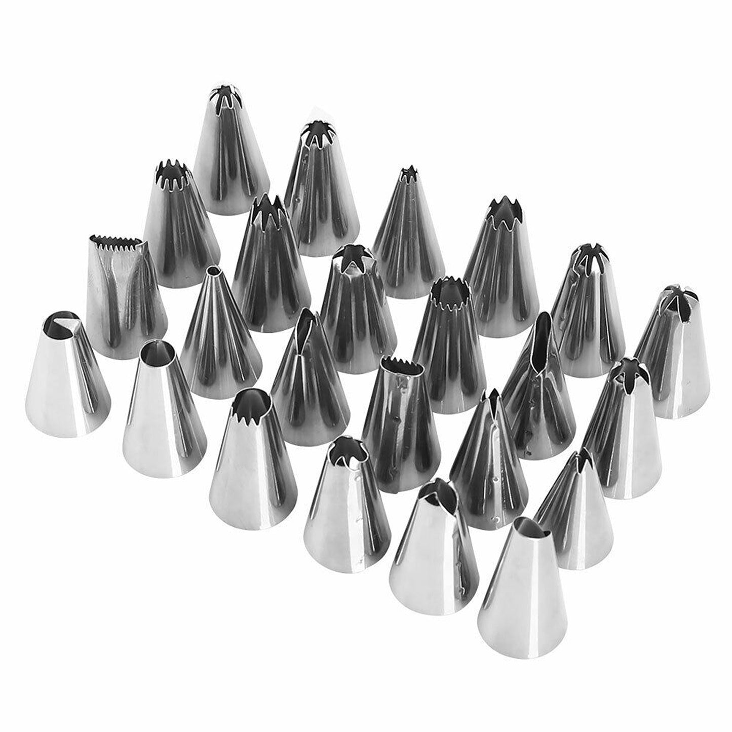 27pcs Cake Decorating Icing Piping Nozzles with Silicone Bag