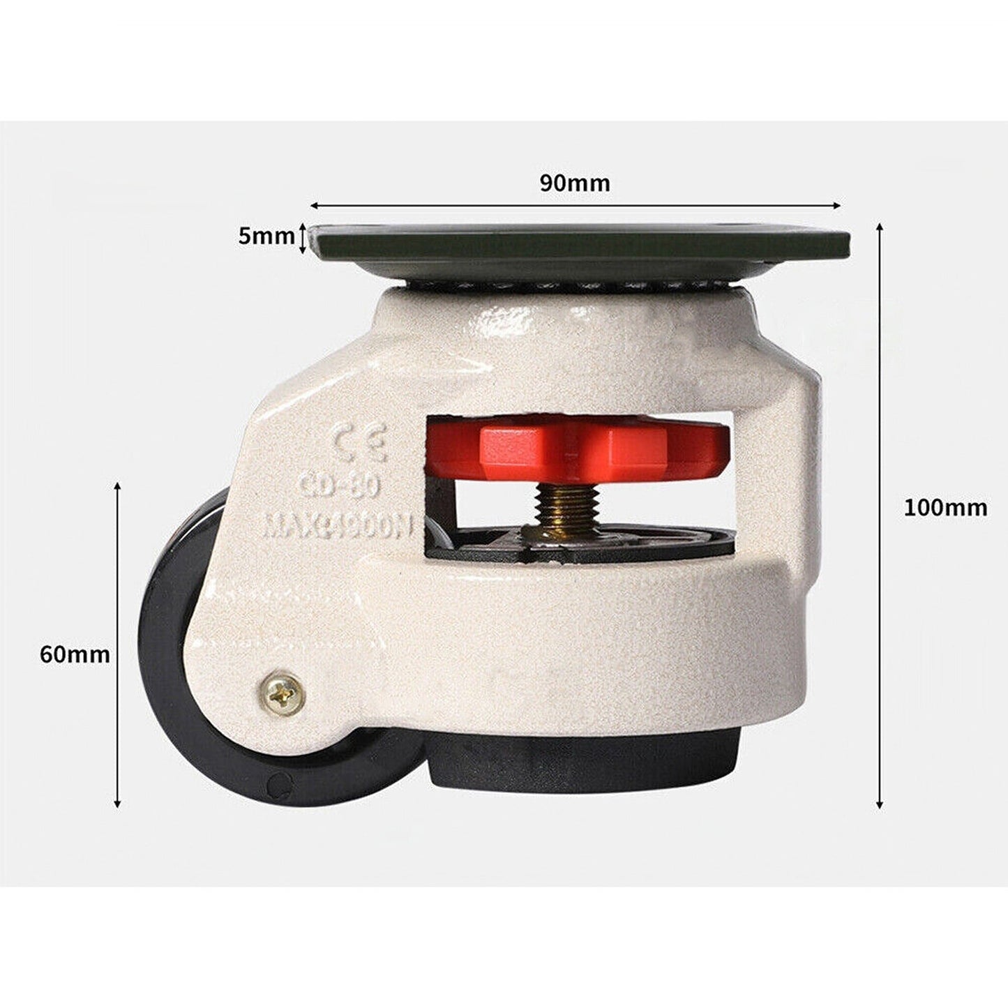4pcs Adjustable Retractable GD80F Swivel Casters 1400KG Workbench Leveling Wheel