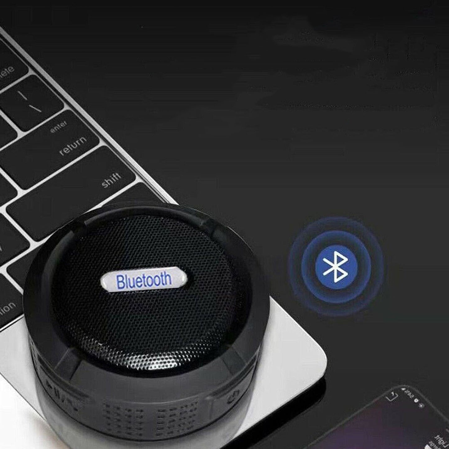 Waterproof Bluetooth Music Speaker Portable Shower and Car Handsfree Device
