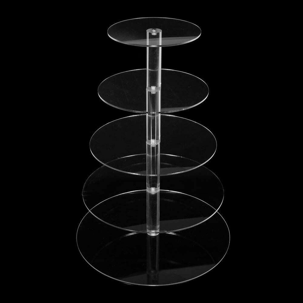 5-Tier Acrylic Serving Stand for Cupcakes and Parties