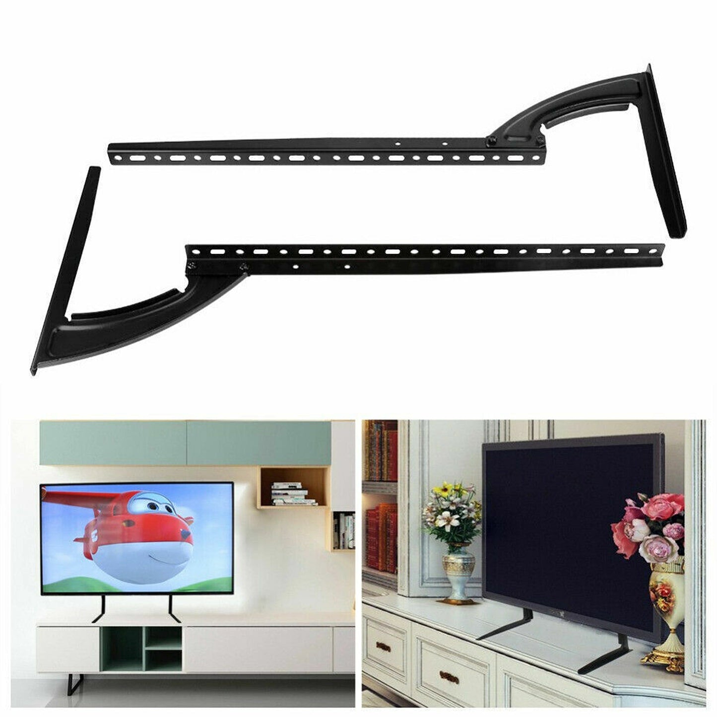 Universal Stand Legs Pedestal Bracket Mount Base For 14 To 75in TV Screen