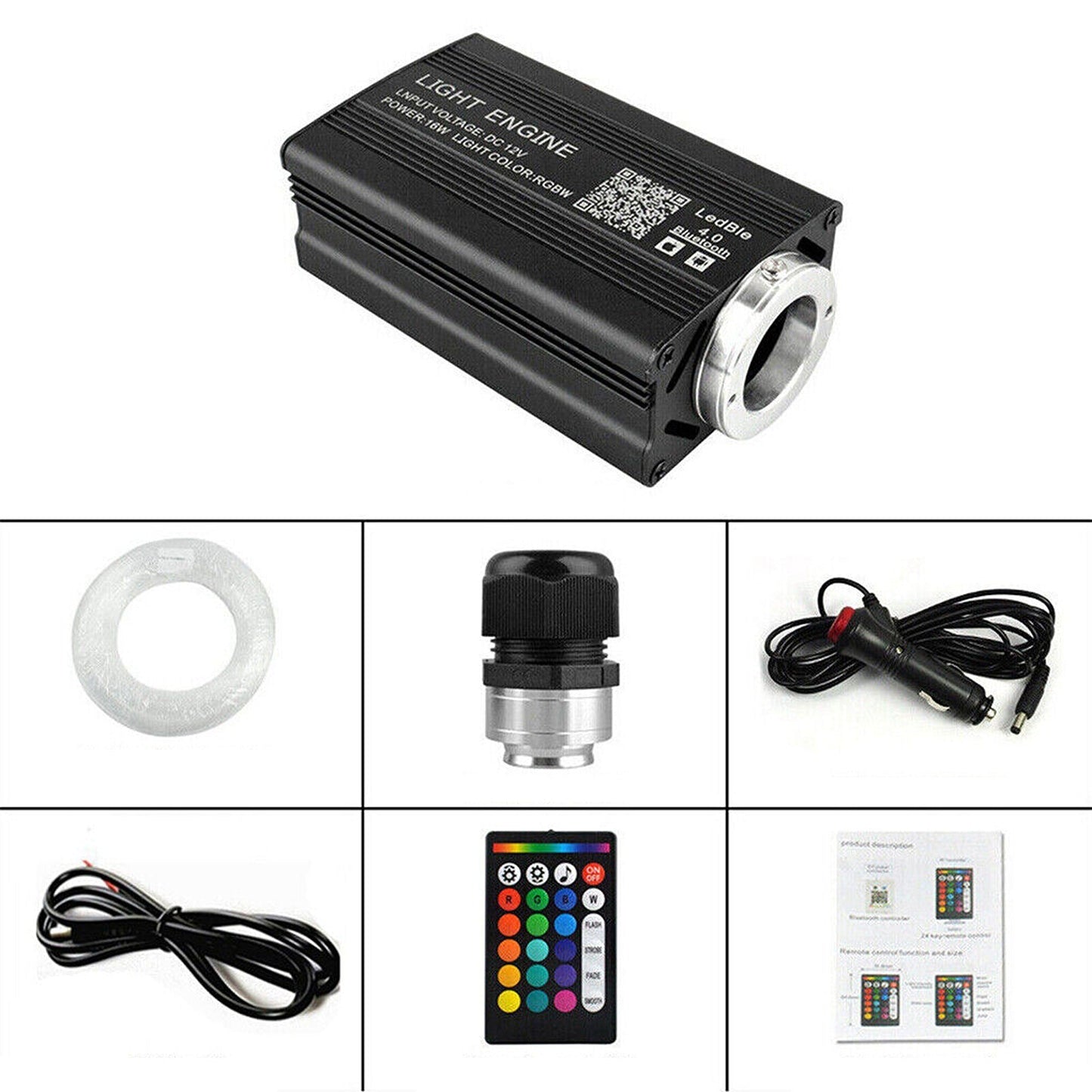 500pcs Twinkle Star Fiber Optic Car Headliner Kit with LED Lights