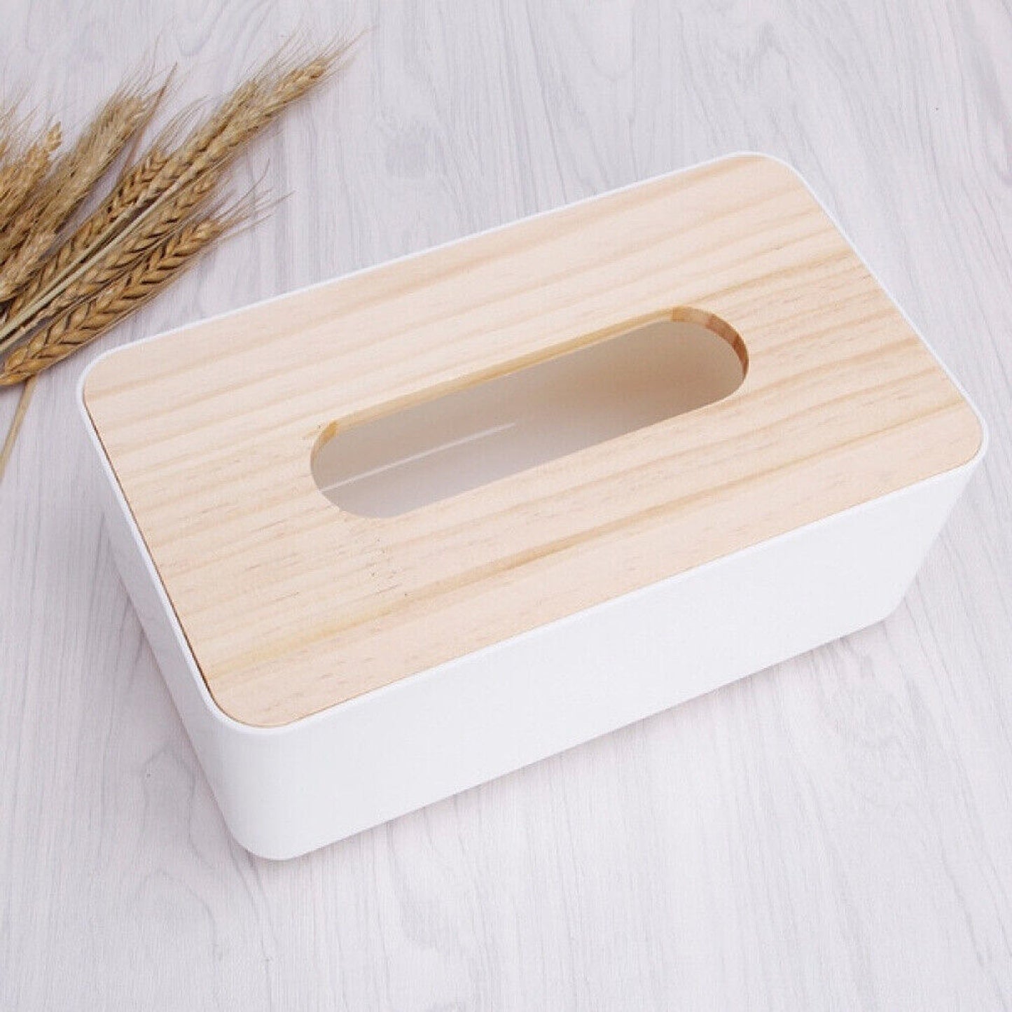 Elegant Wooden Tissue Box Cover Paper Napkin Storage