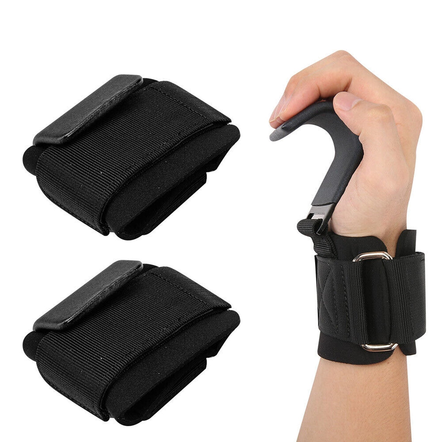 2pcs Bodybuilding Gym Straps for Muscle Training and Weight Lifting Support