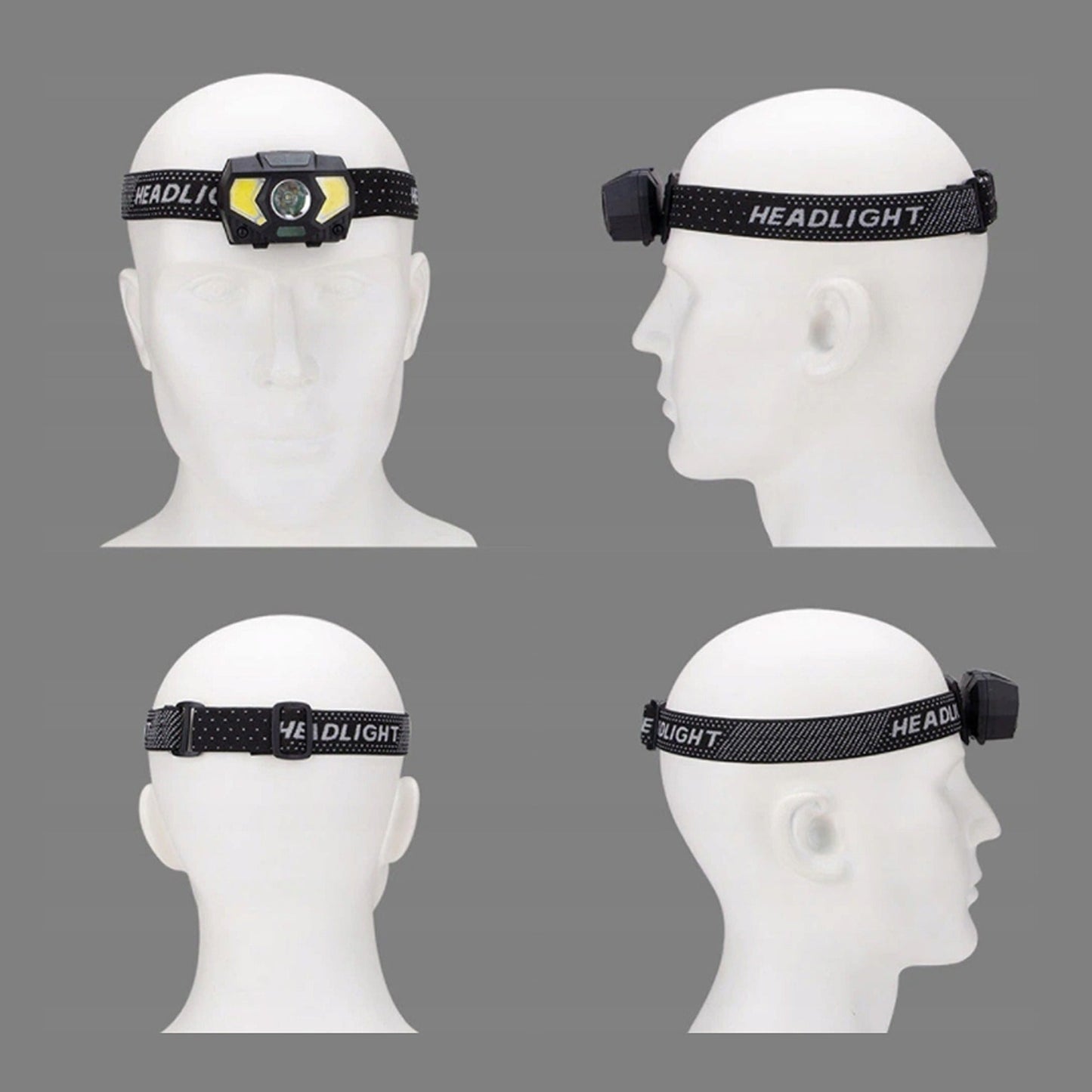 Camping Headlamp Rechargeable LED Torch Flashlight COB Lamp