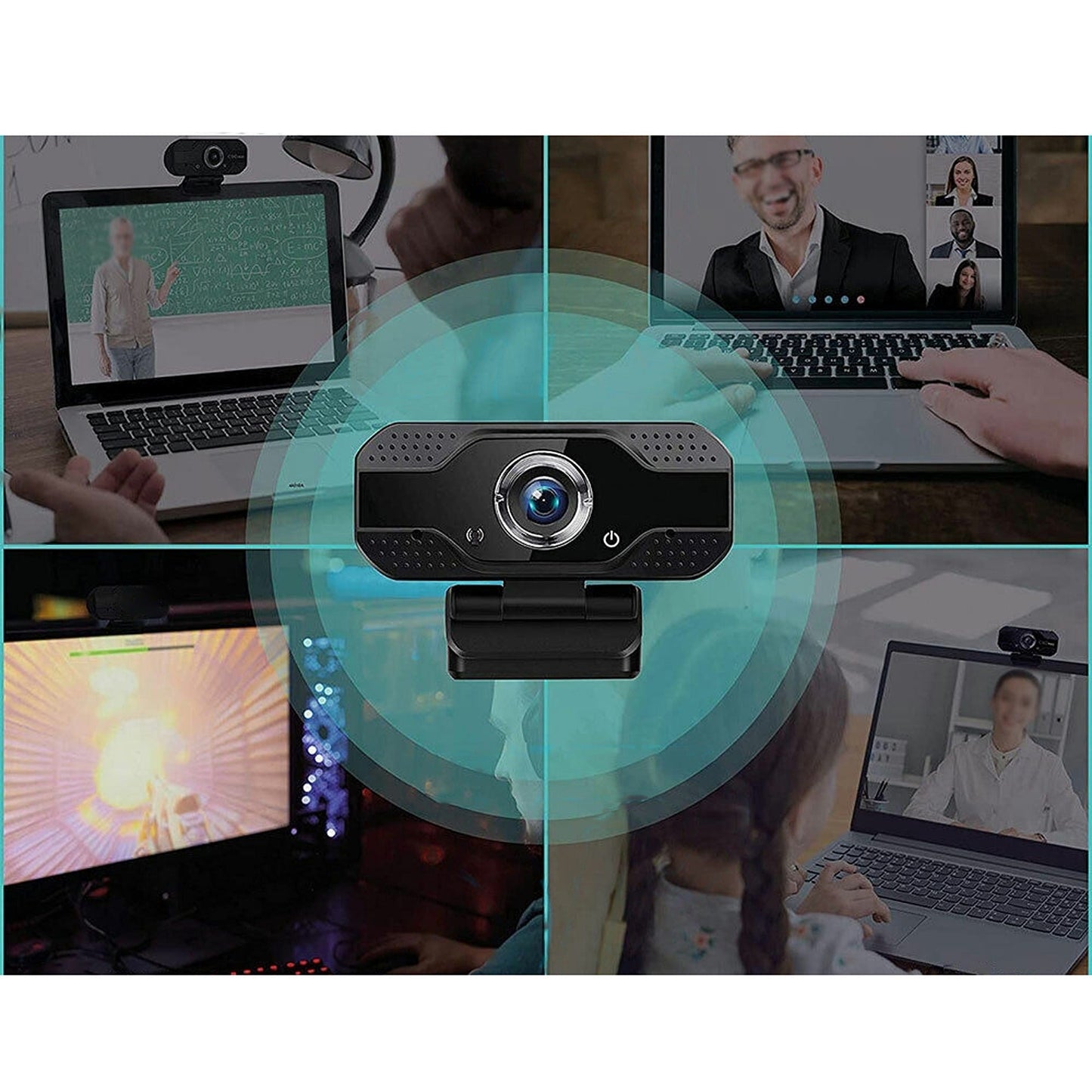 1080P Full HD USB Webcam with Microphone for Laptop PC Desktop