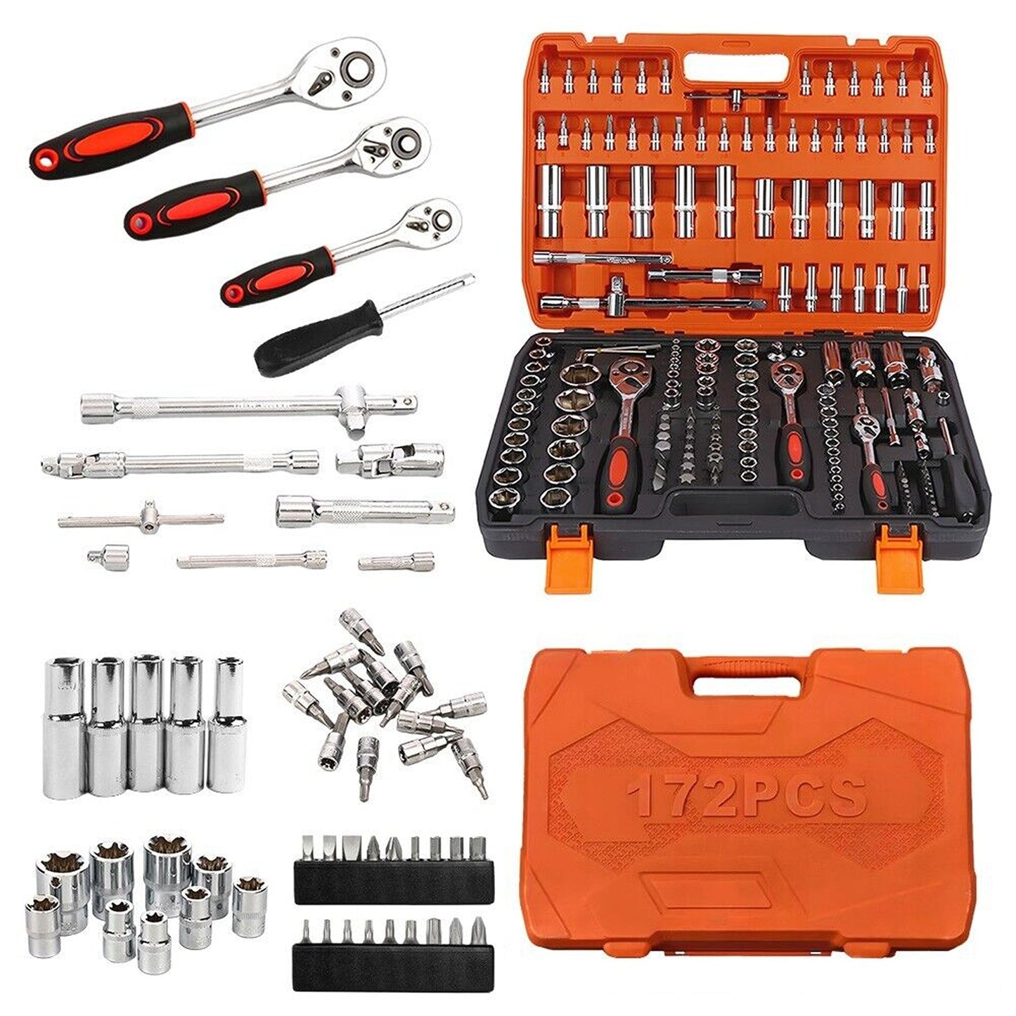 Home Repair Steam Turbine Tool Set 172 Pieces for Onboard Maintenance