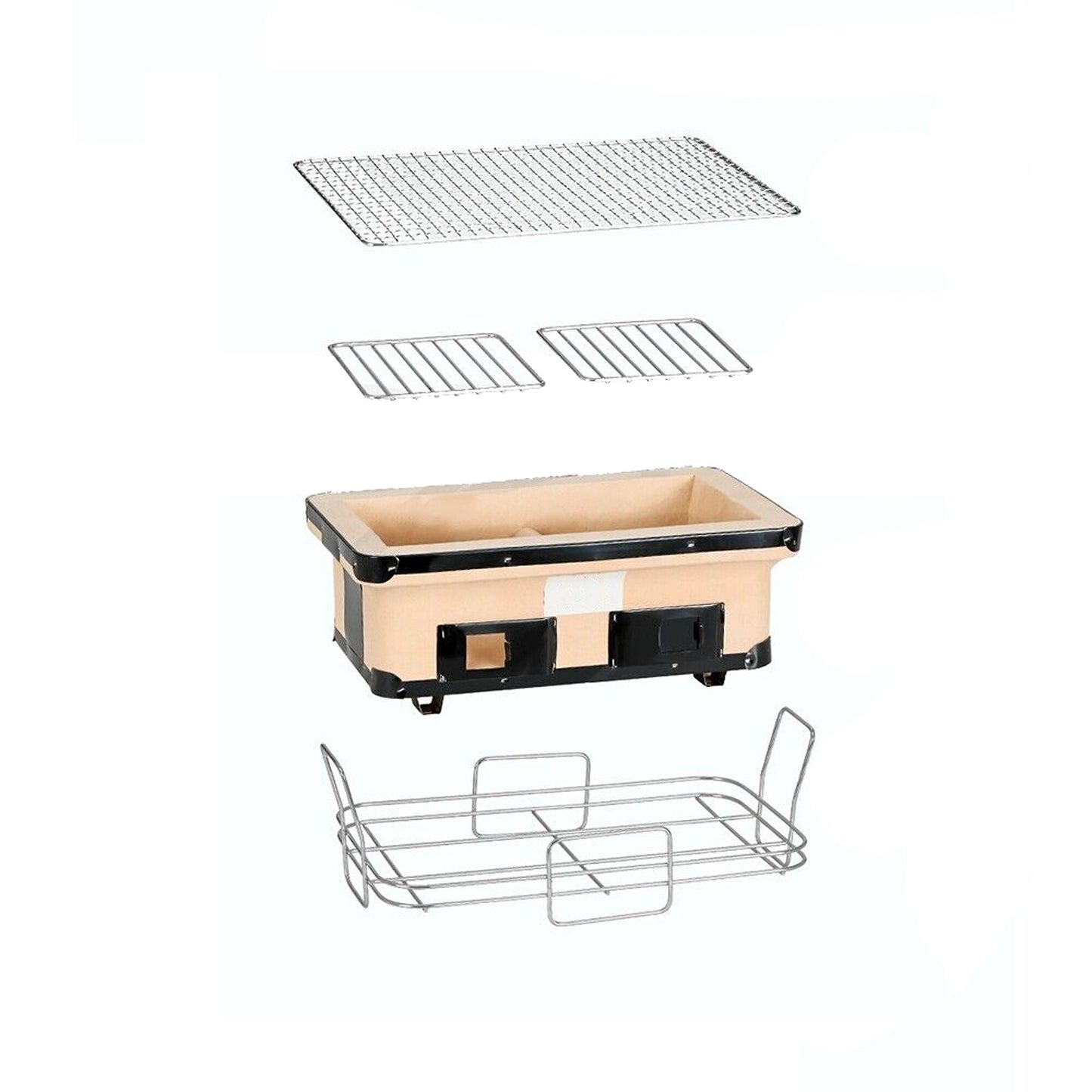 Japanese Tabletop Ceramic Hibachi BBQ Grill Smoker Charcoal Barbecue