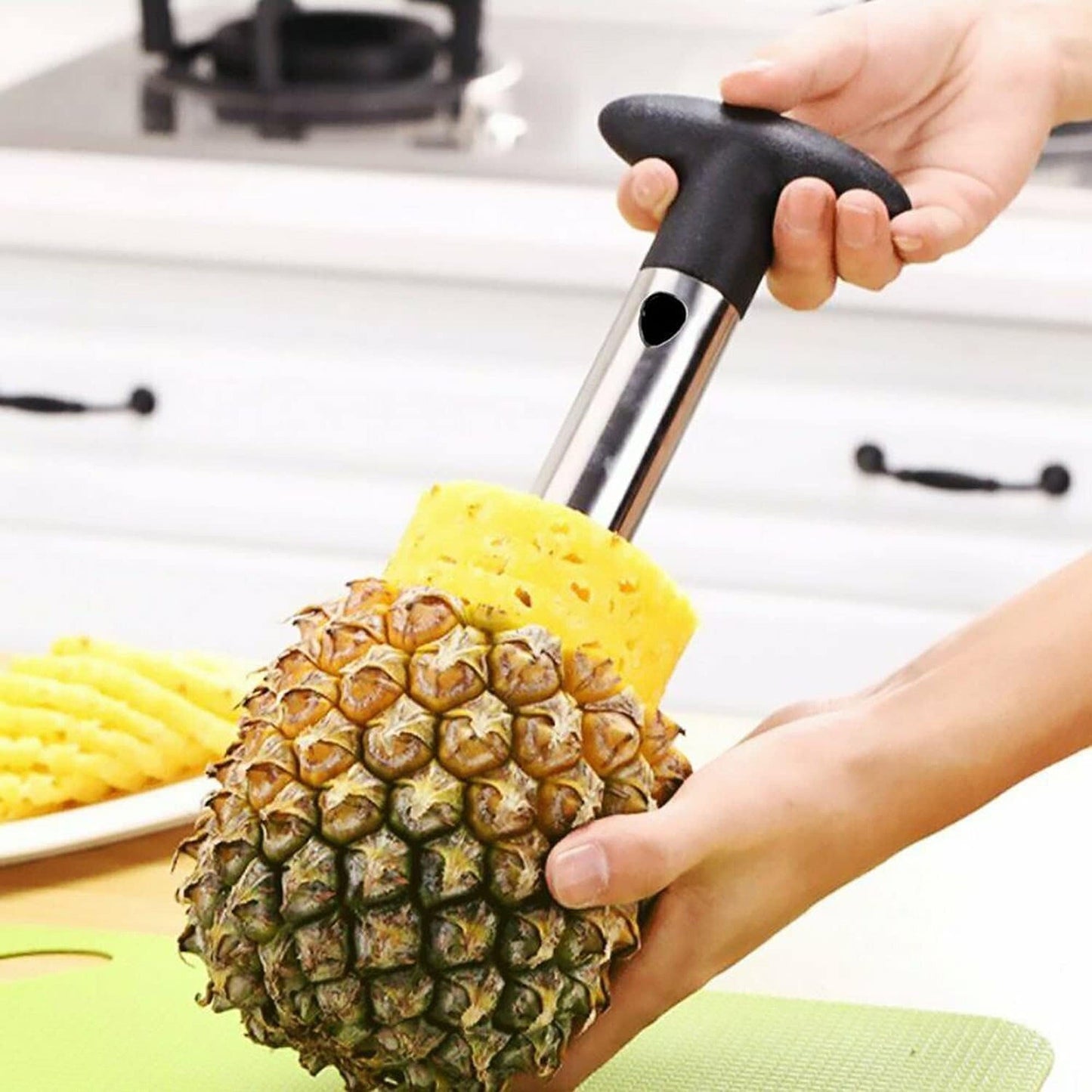 Easy Pineapple Corer Slicer Stainless Steel Kitchen Cutter and Peeler