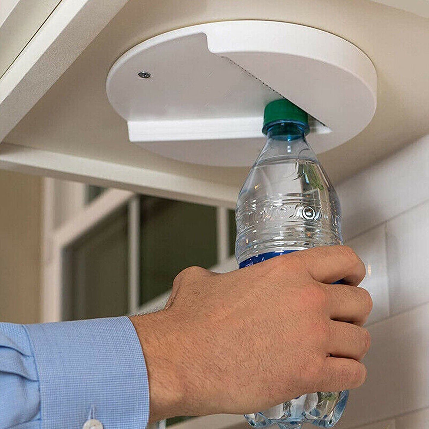 Under Cabinet Multi-Use Jar Opener and Bottle Lid Gripper for Kitchens