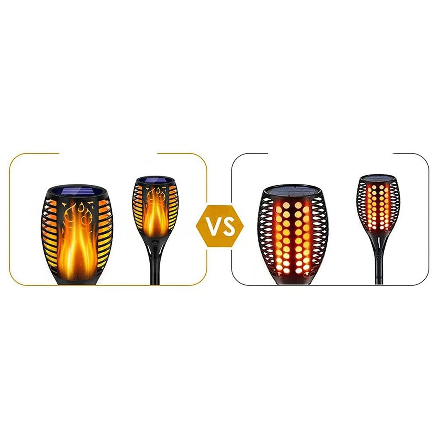 Garden Waterproof Flickering Dancing Flame Solar Torch Light Lantern Lamp