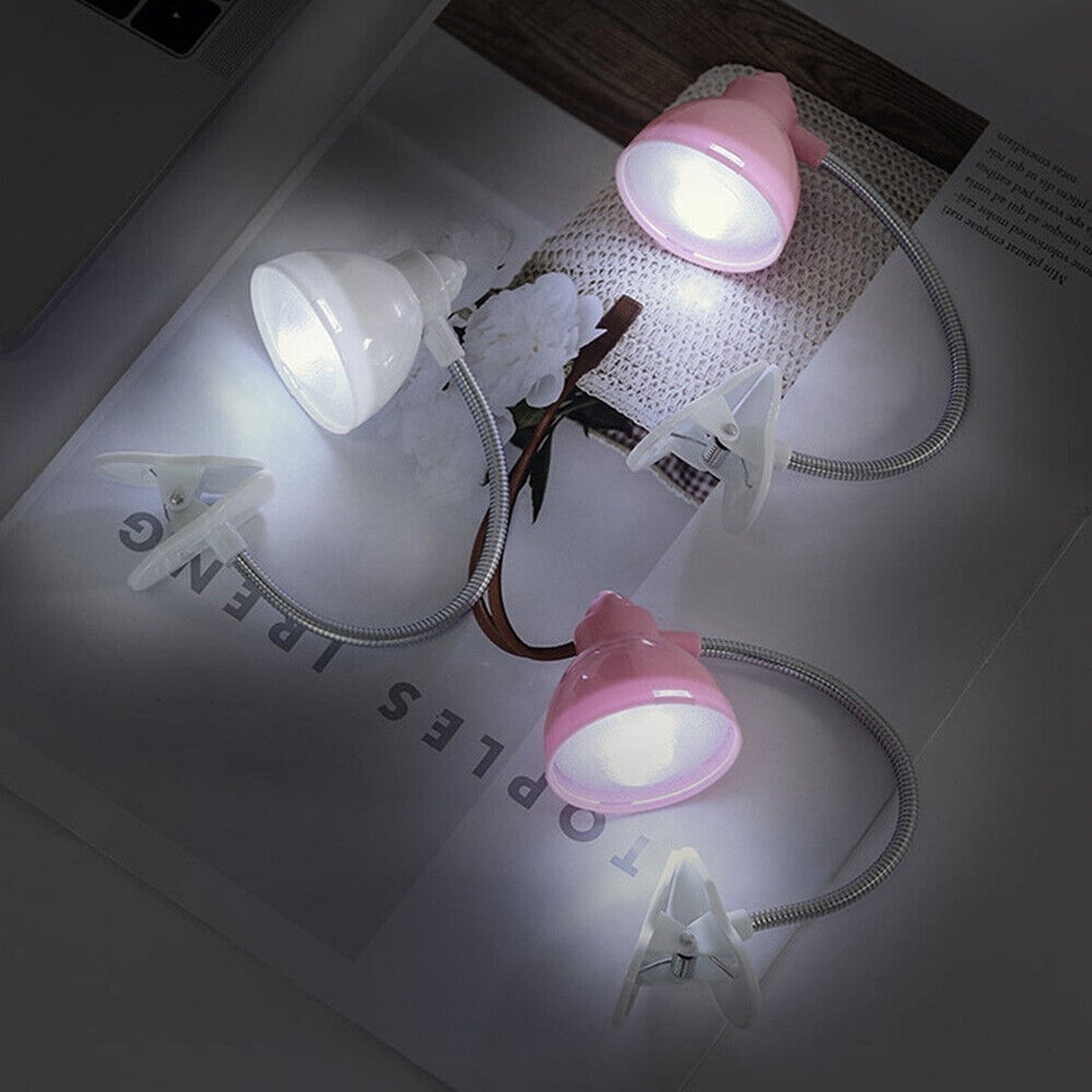 Flexible LED Reading Light with Clamp for Desk or Bedside