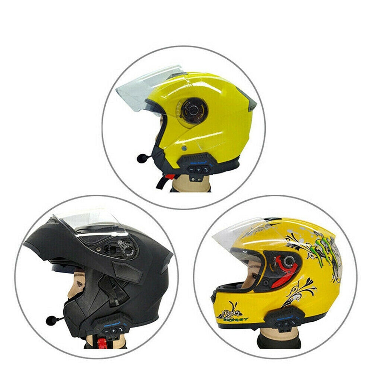 Motorcycle Helmet Bluetooth Intercom Headset BT-12 Wireless Headphone