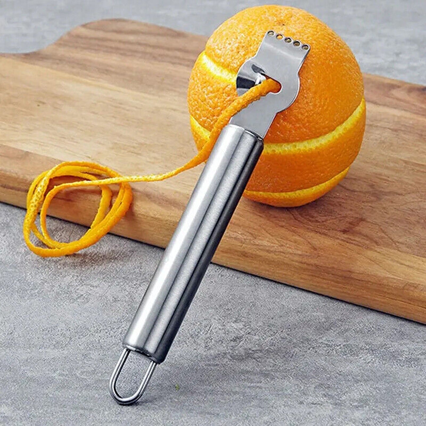 Stainless Steel Lemon Zester and Channel Knife for Citrus Garnishing