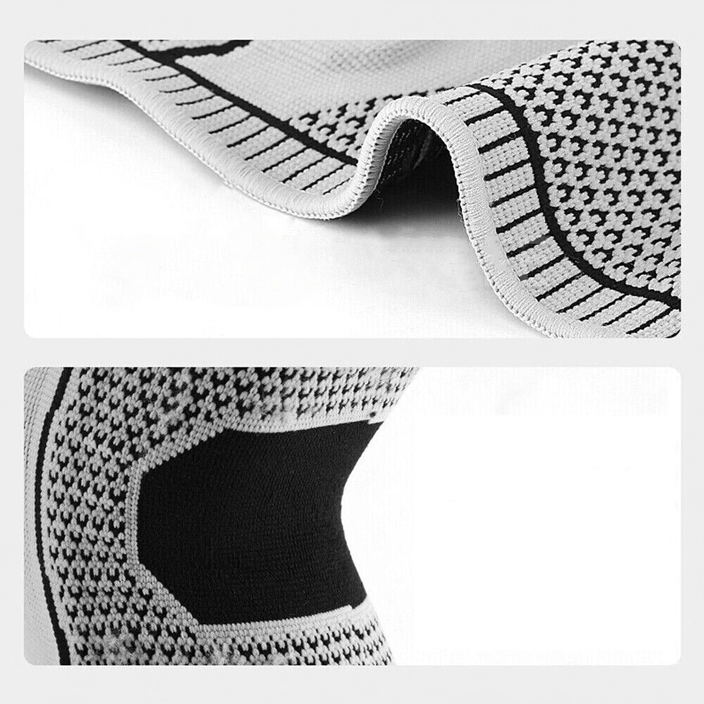 Professional Grey Silicone Knee Support Brace Compression Sleeve