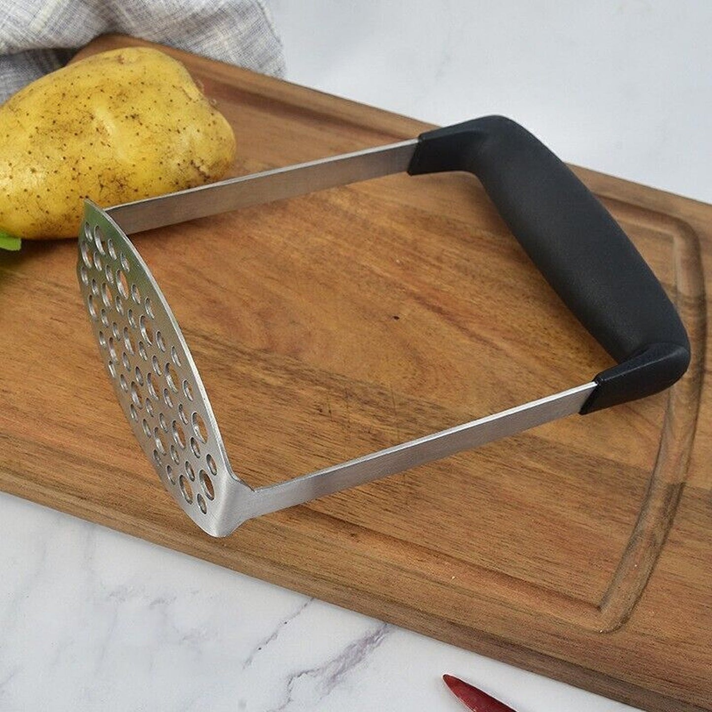 Heat Resistant Stainless Steel Potato Masher and Vegetable Press