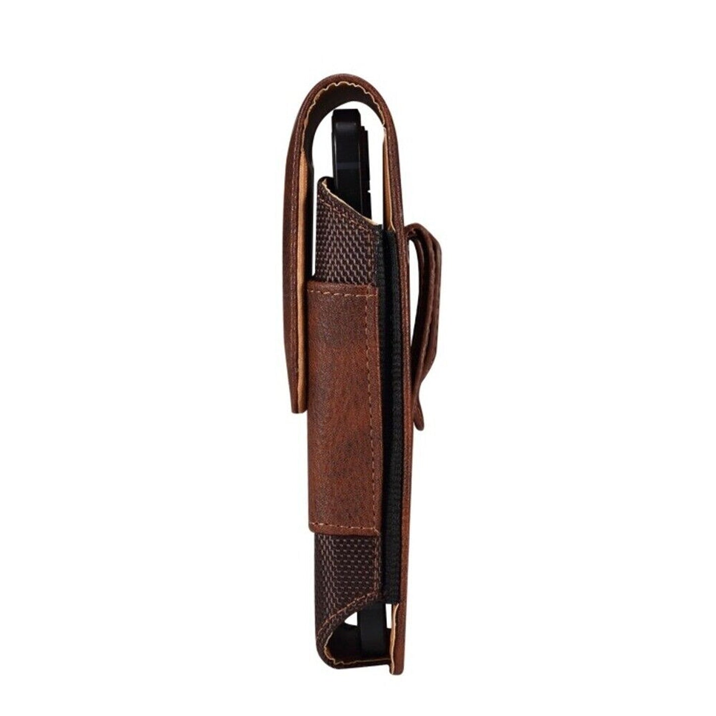 Mobile Phone Holster Pouch with Belt Clip for Men Brown
