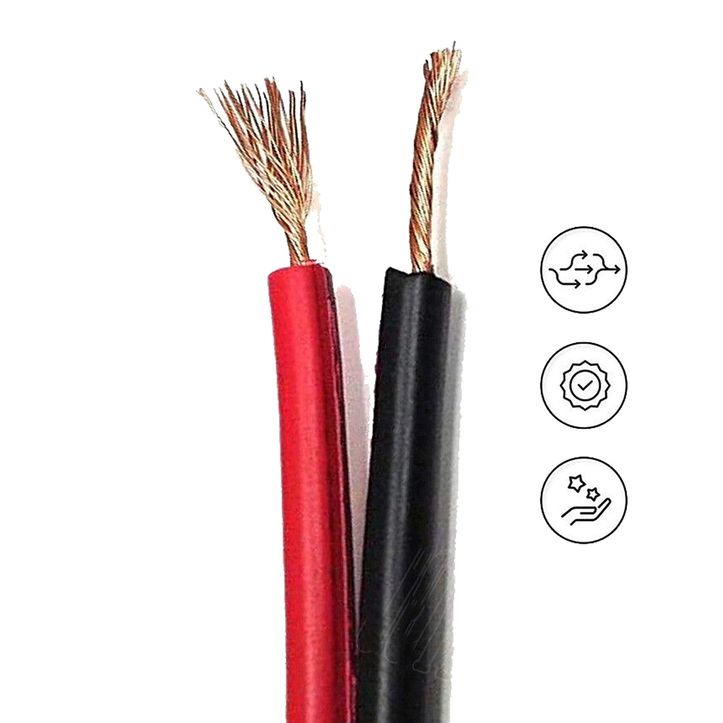 100m Red and Black Upgraded Speaker Cable for Home Stereo and Car Audio