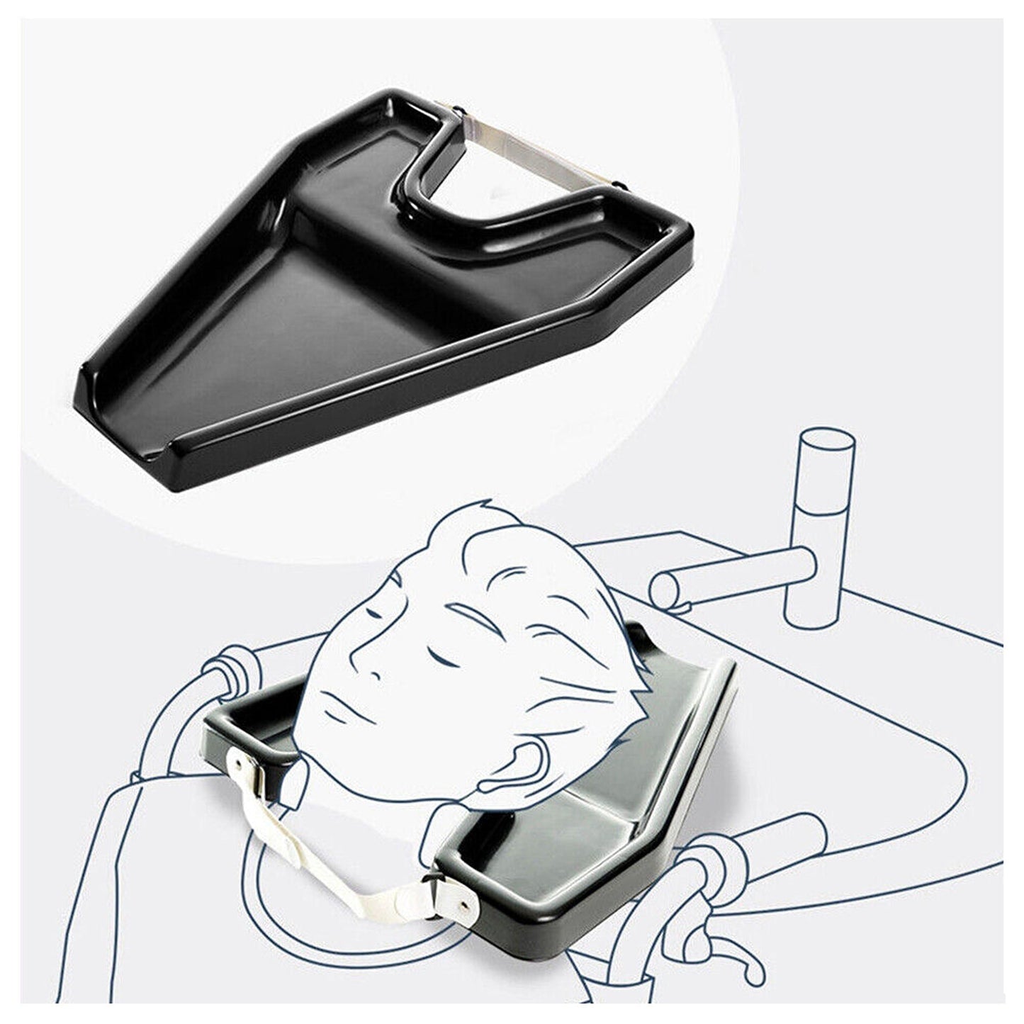 Portable Shampoo Basin Hair Washing Tray for Wheelchair Users