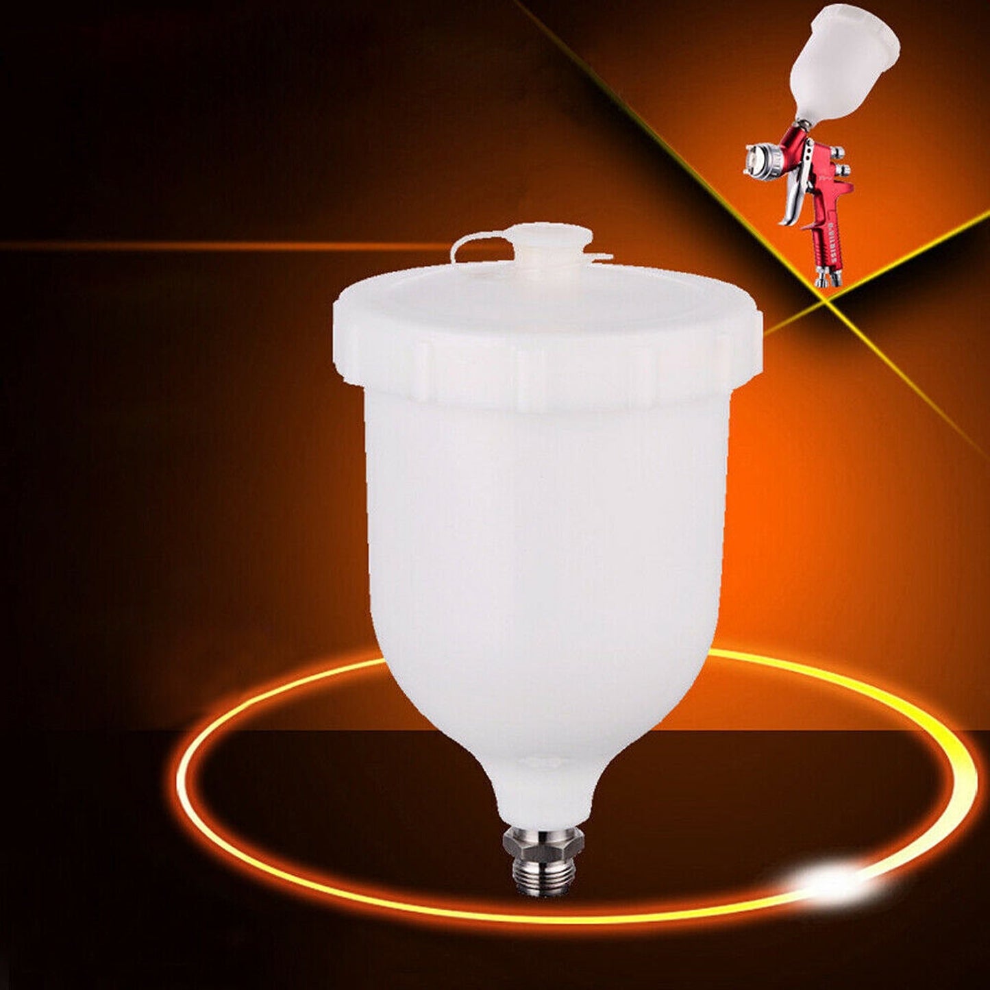 Gravity Paint Spray Gun Replacement Cup for Devilbiss Pro Pri FLG 600ml