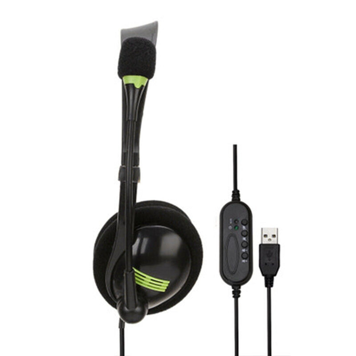 Computer USB Headphone Noise Cancelling With Microphone for PC