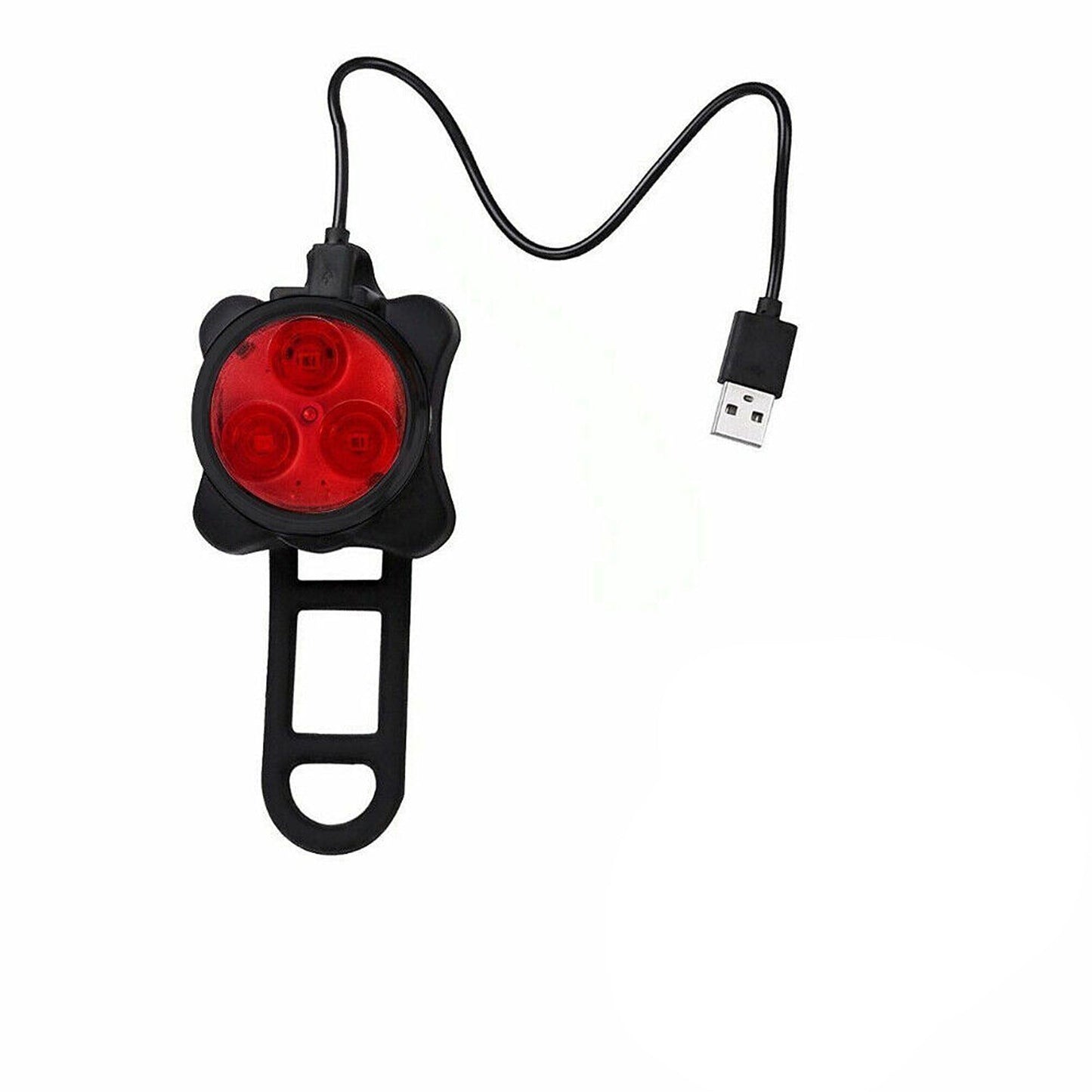 USB Rechargeable Bike Light Set IPX4 Waterproof Front and Rear Tail Lamp