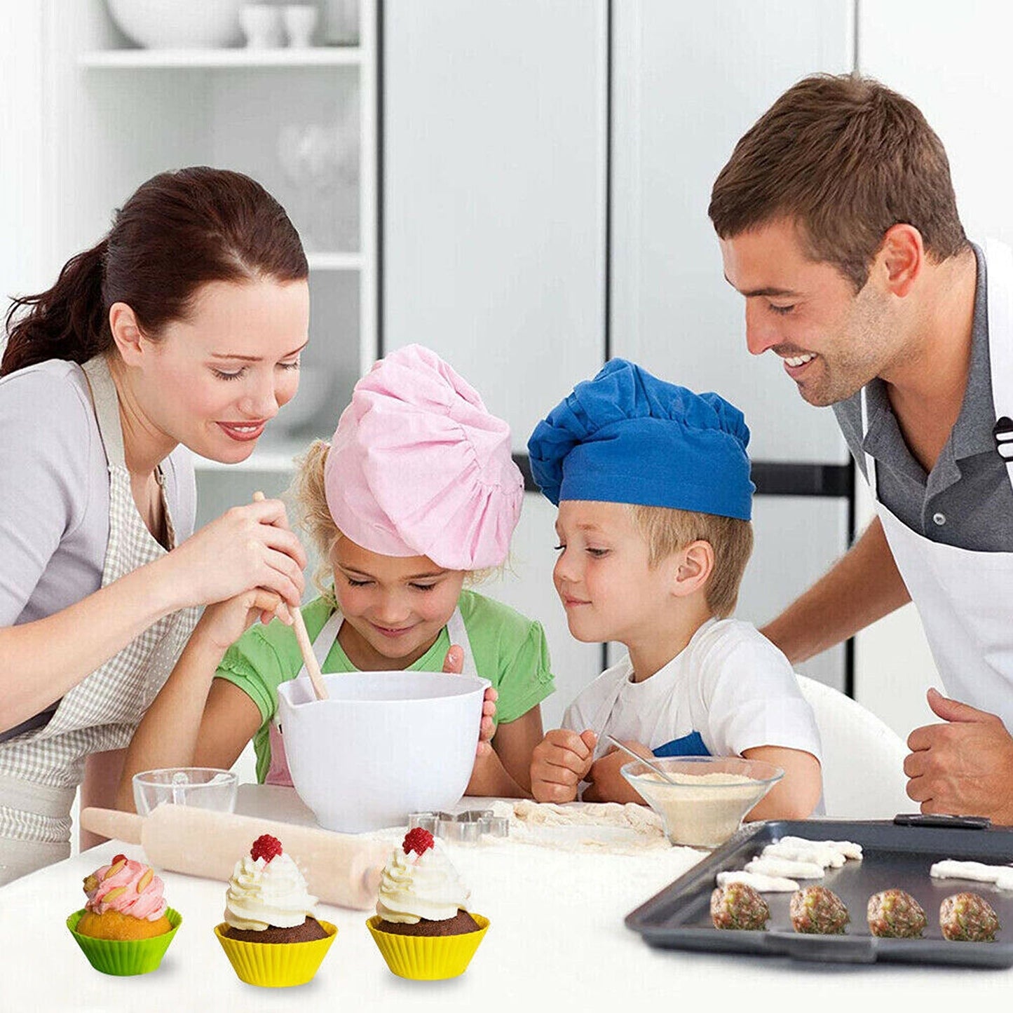 Silicone Round Cupcake Baking Mould for DIY Muffin