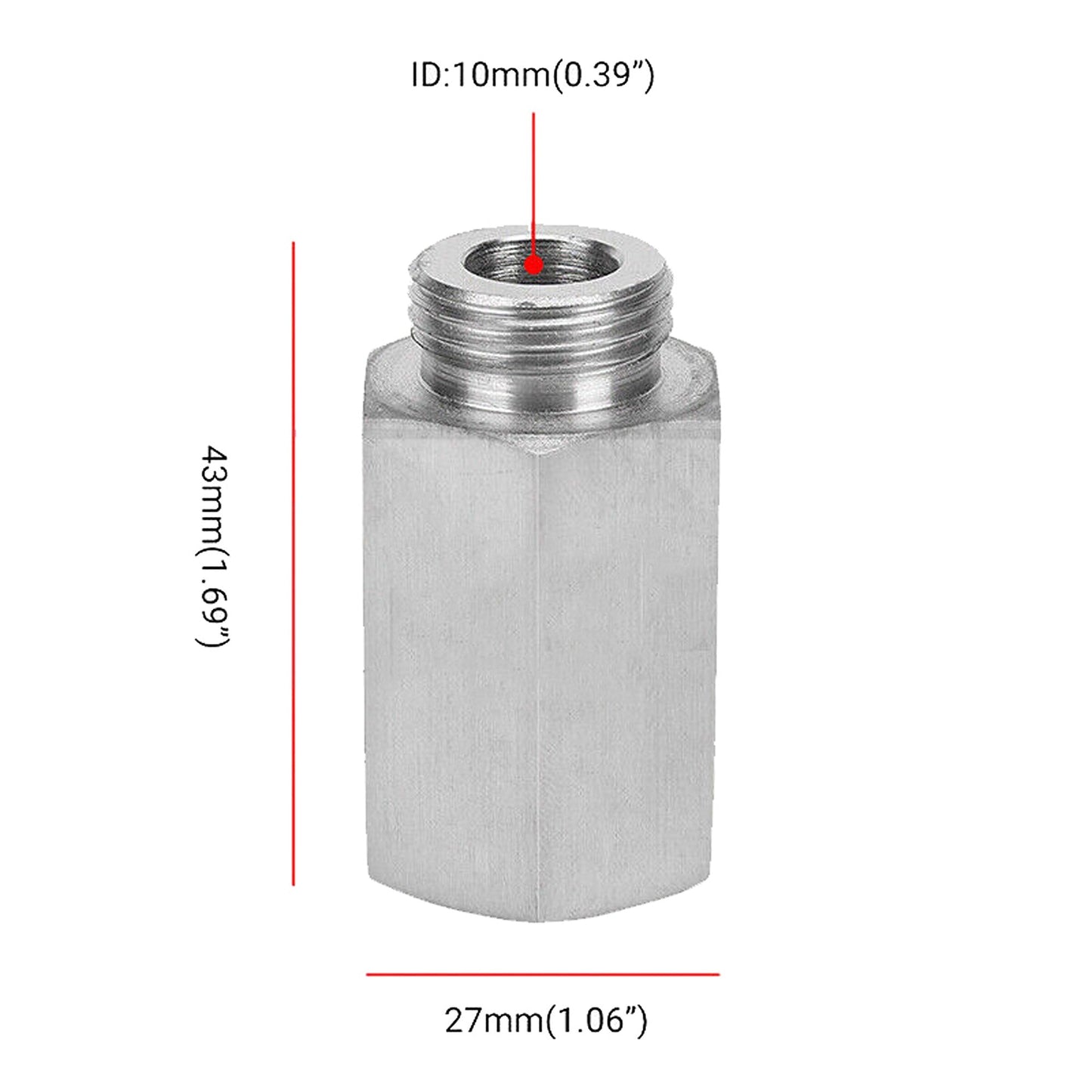O2 Oxygen Sensor Spacer Adapter for Extending Catalytic Converters 90 Degree