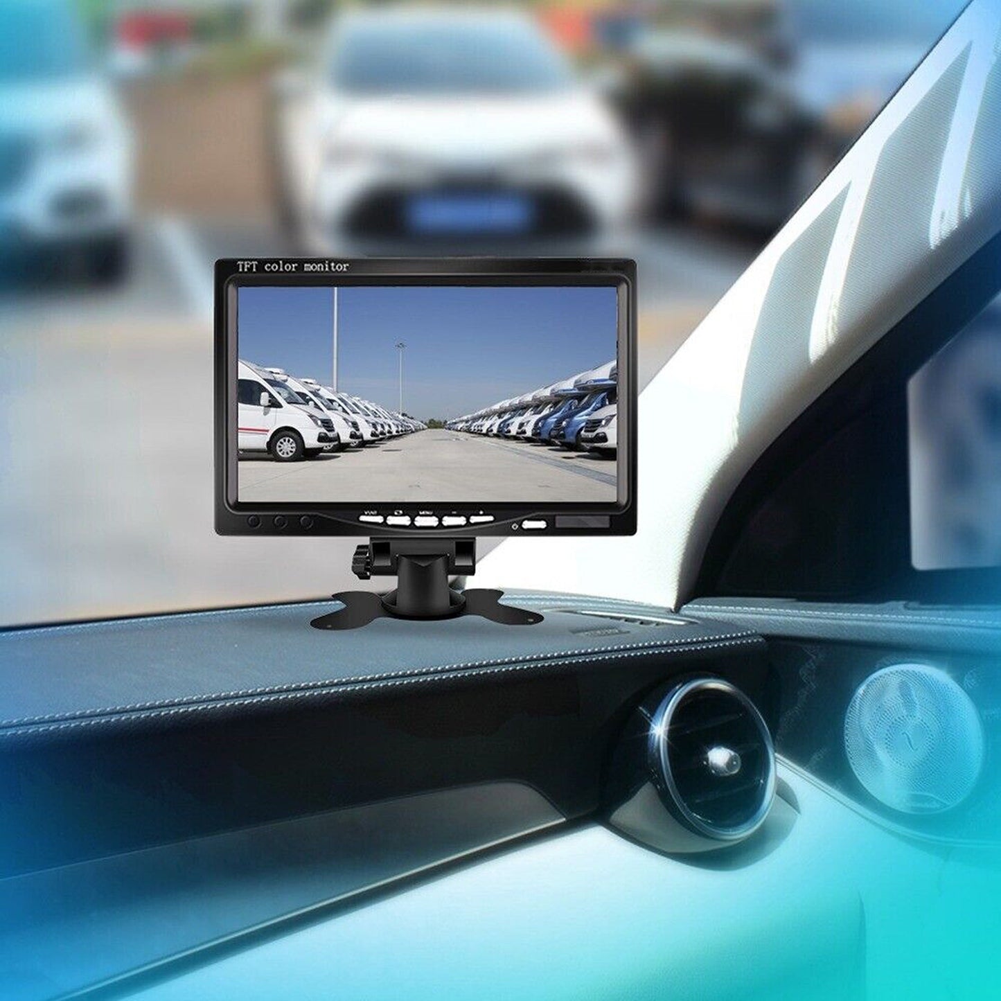 7in TFT LCD Color Rear View Car Monitor with Remote