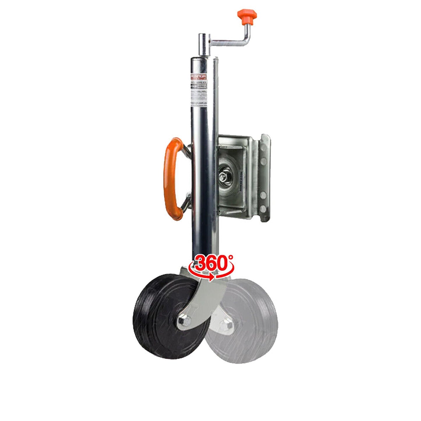 Swivel Swing Up Trailer Jockey Wheel with 1000LBS Capacity U-bolts