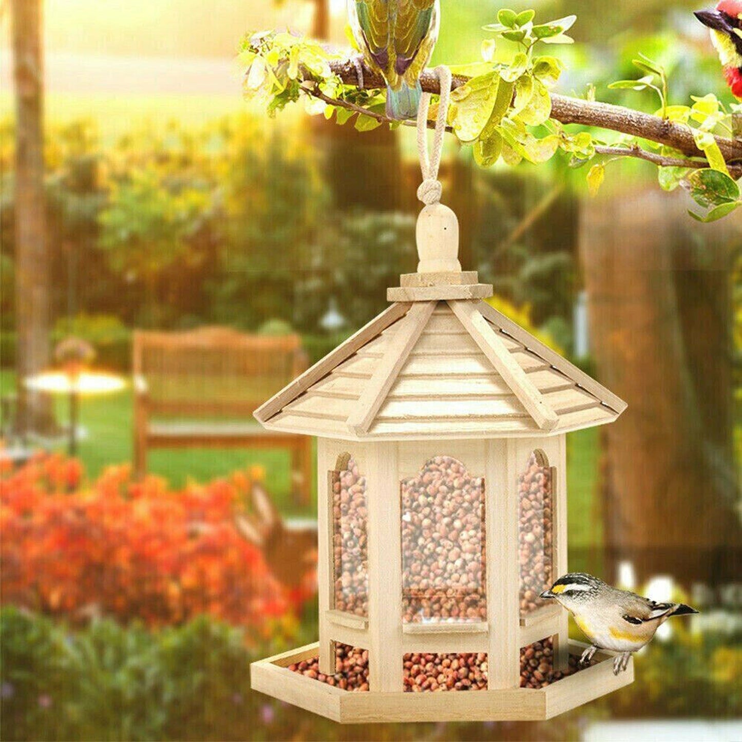 Waterproof Hanging Bird Feeder for Garden Gazebo Style