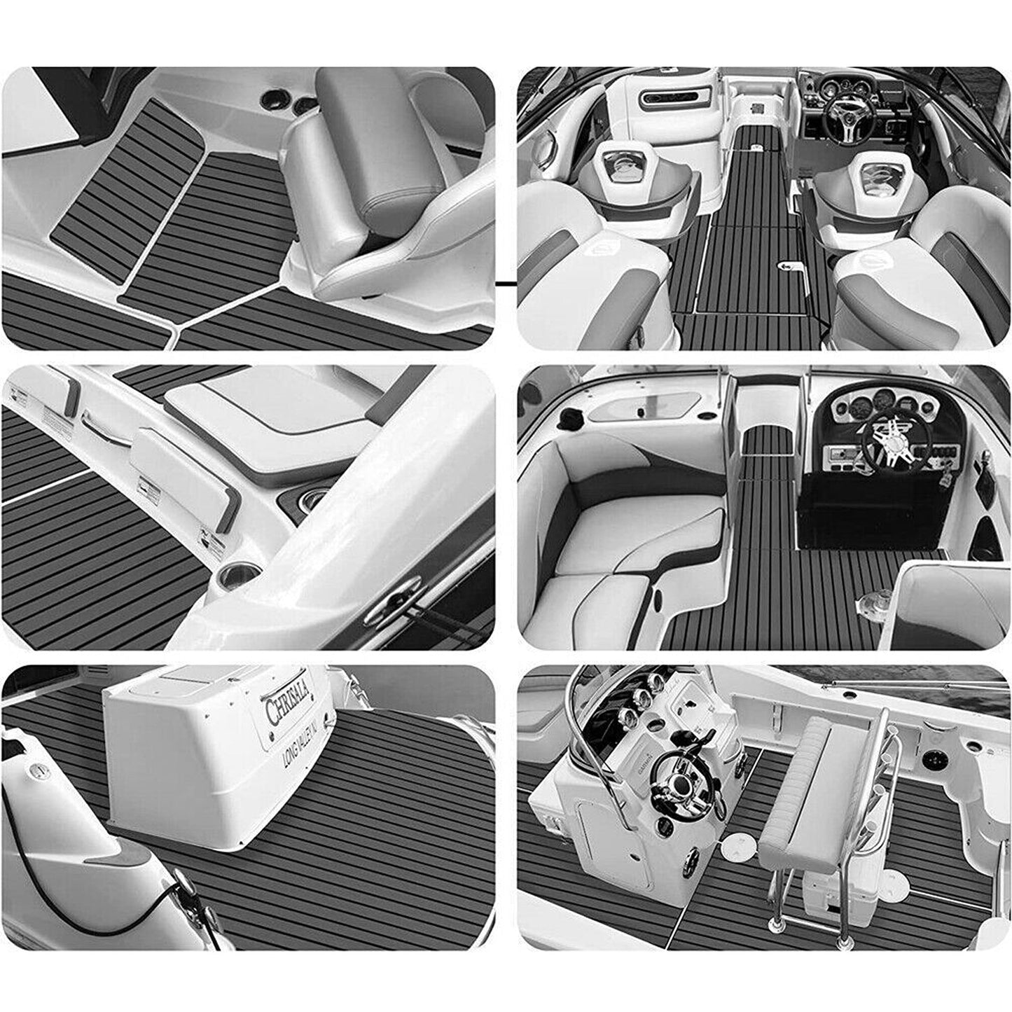 Dark Grey Luxury Yacht Style EVA Foam Marine Decking