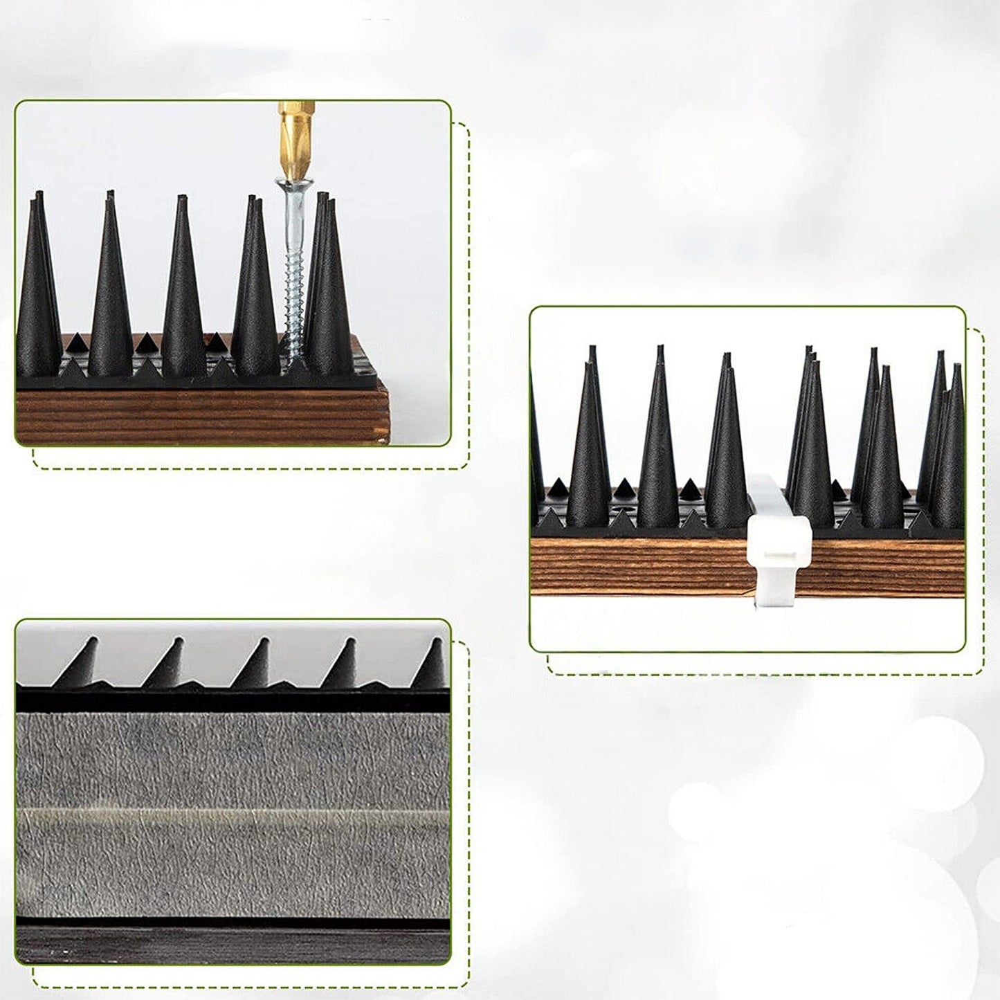 12pcs Effective Pest Control Spikes Anti-Bird Deterrent Fence