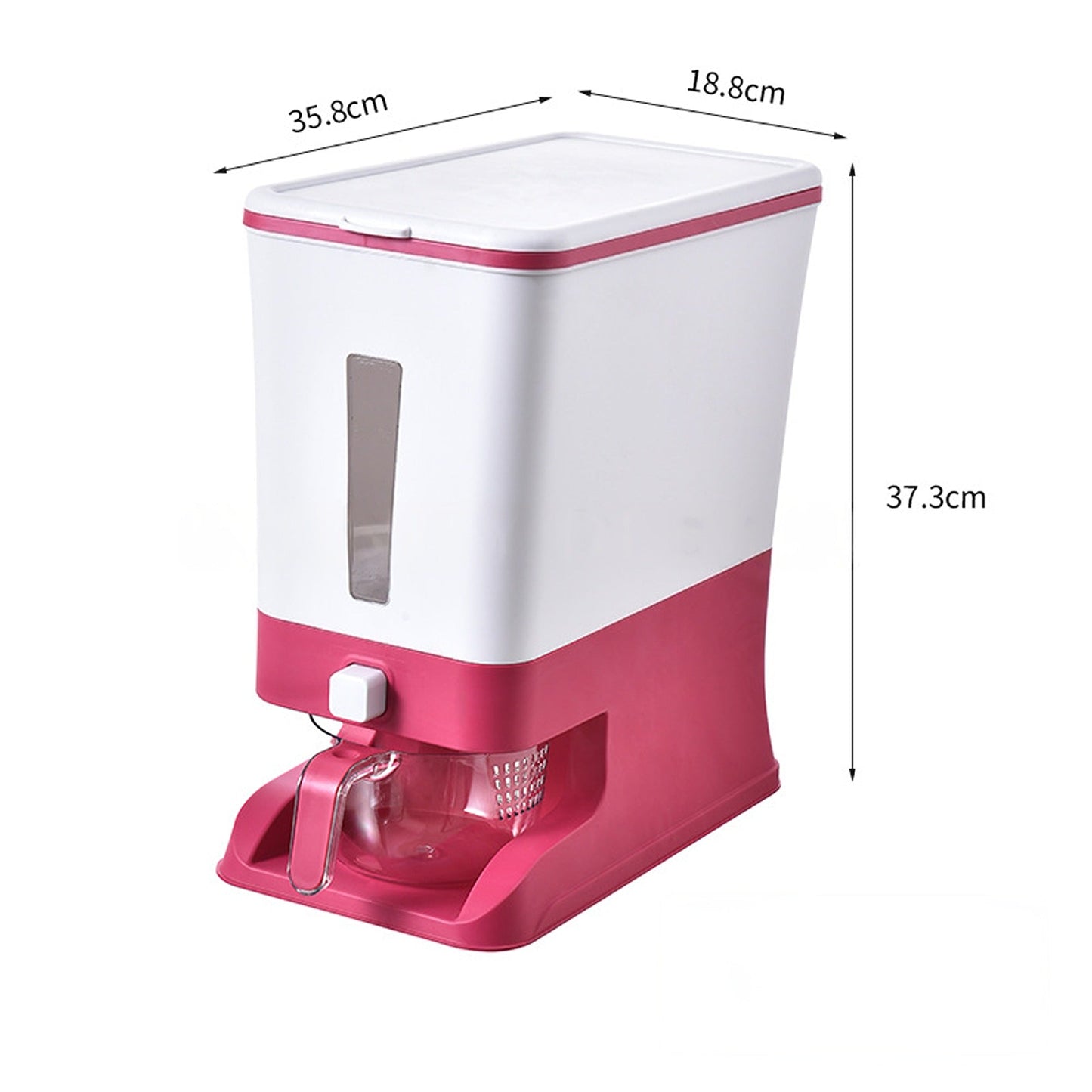12kg Auto Grain Case Dry Food Cereal Dispenser Kitchen Storage Box