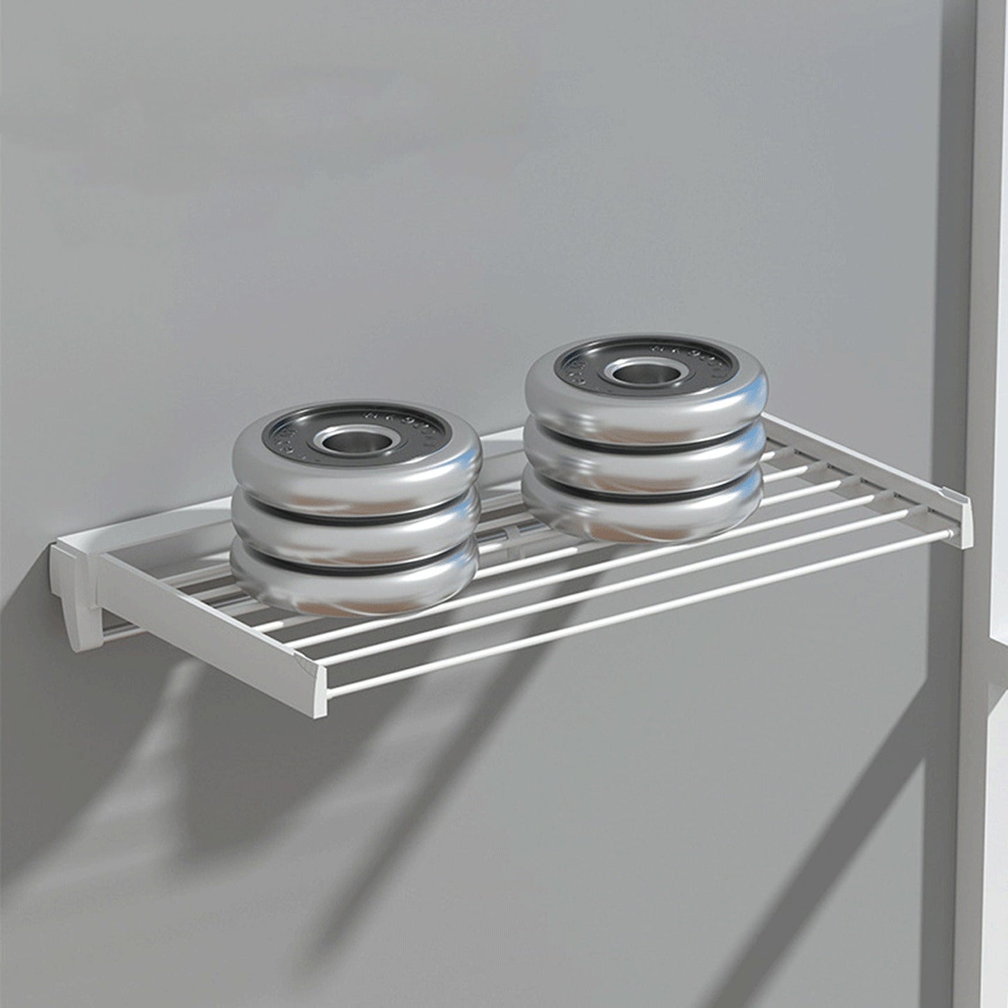 Wall-Mounted Laundry Drying Rack Foldable Clothes Airer for Indoor Outdoor