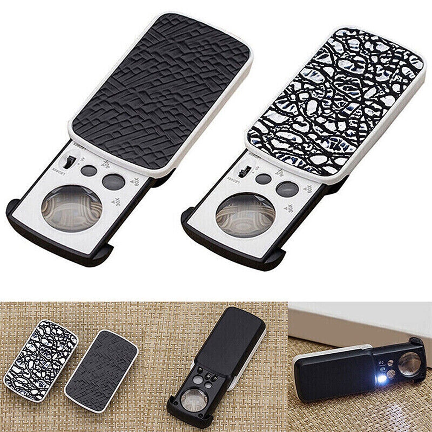 Jeweler Loupe with LED Light and Magnifying Glass Lens